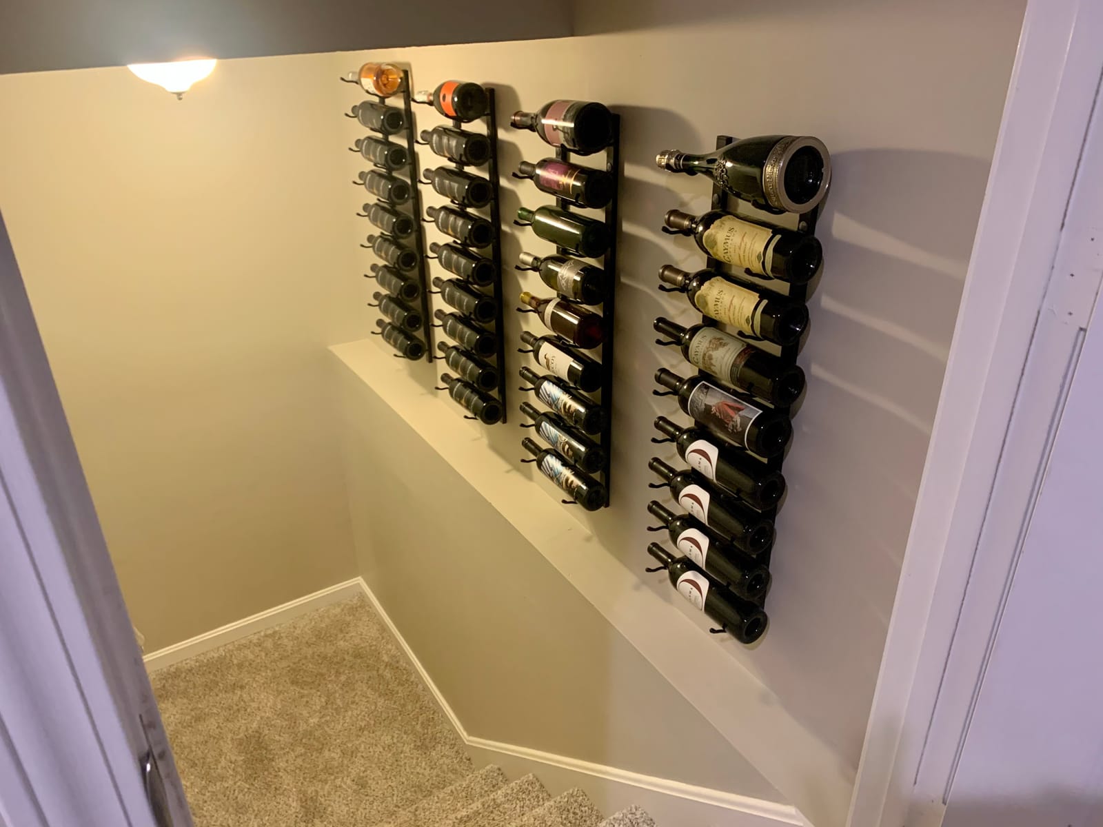 VintageView W Series Pro Wine Rack 3 - Single Depth, Metal Wall Mounted Wine Rack - Modern, Easy Access Wine Storage - Space Saving Wine Rack with 9 Bottle Storage Capacity - (Matte Black) customer photo 2