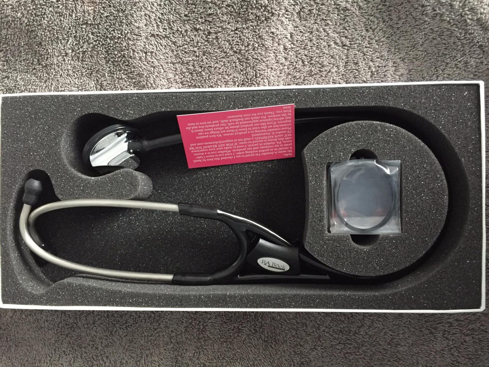 RA Bock Single Head Cardiology Stethoscope - Precision Engineered Acoustic Device with Pressure Sensitive Diaphragm and Dual Channel Design for Clinical Excellence customer photo 2