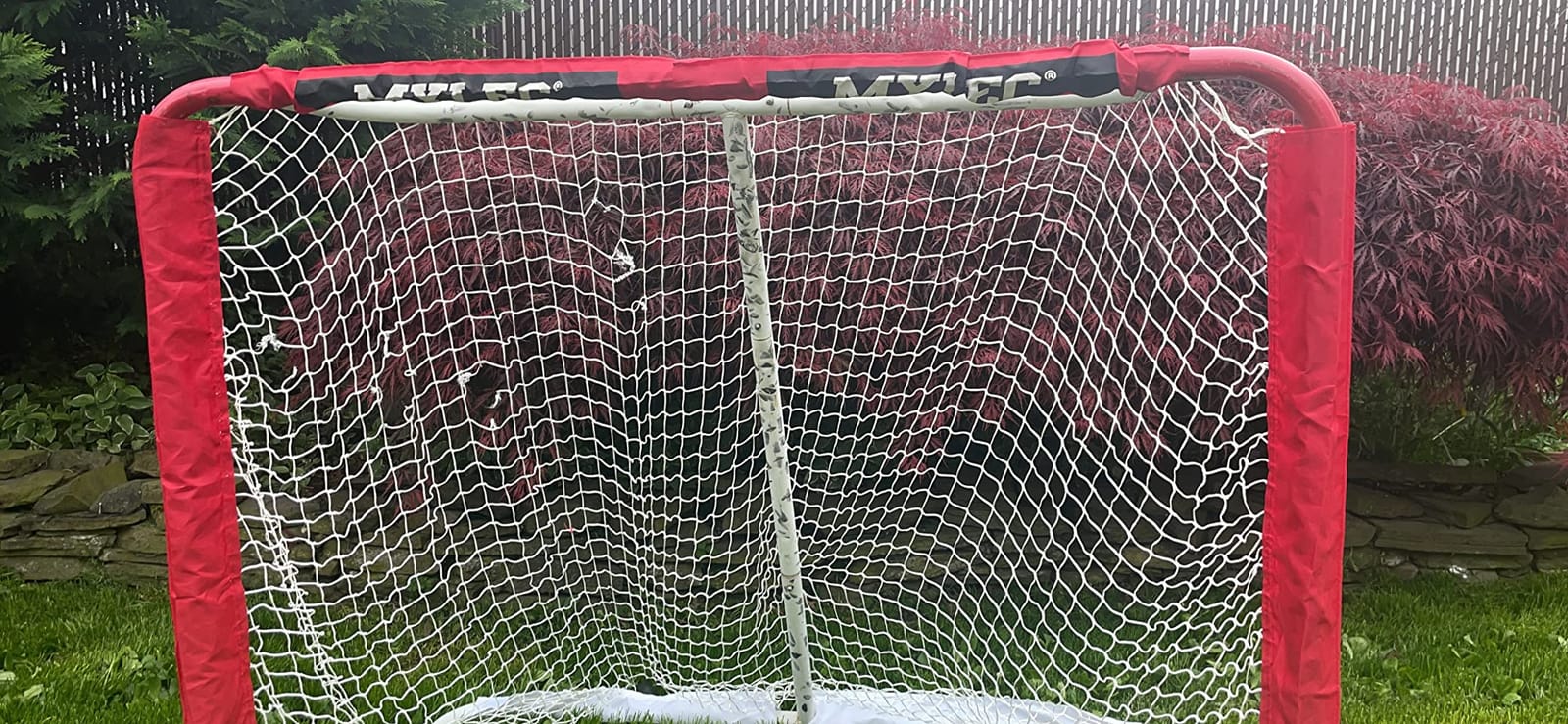 MyLec Indoor Hockey Net, Street Hockey Net Replacement, Durable, Lightweight & Portable, Easy to Assemble & Disassemble, Machine Wash, High-Grade Material Netting (Red/White) customer photo 1