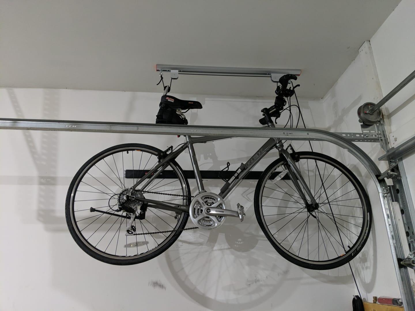 RAD Cycle Products Rail Mount Bike and Ladder Lift for Your Garage or Workshop Holds up to 75 Pounds No Mounting Board Needed customer photo 2
