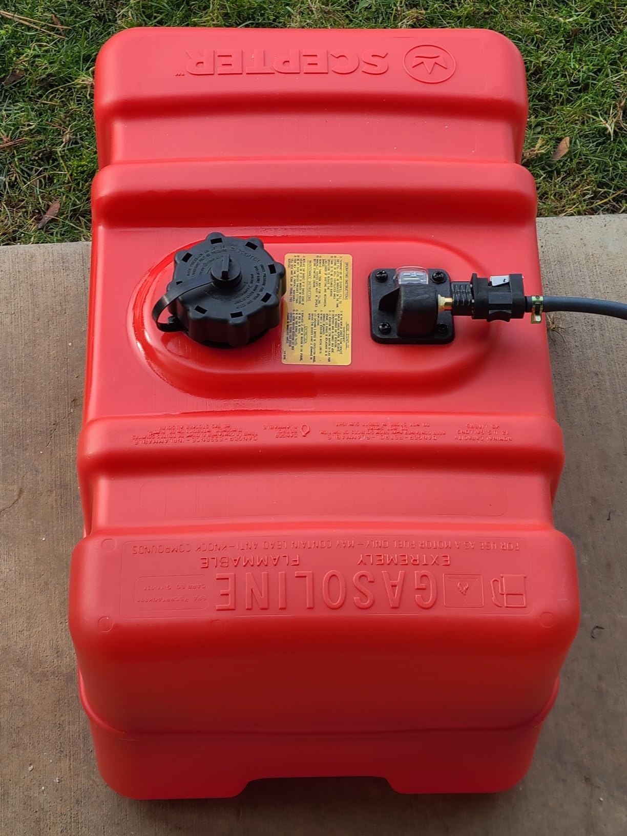 Scepter 12 Gallon Portable Marine Gas Can, Large Capacity Boat Fuel Tank customer photo 1