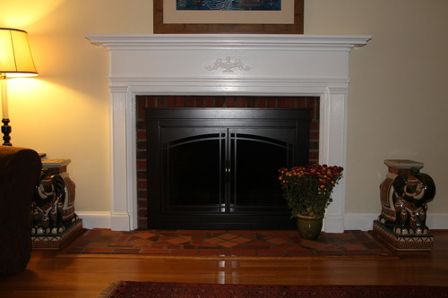 Pleasant Hearth FN-5702 Fenwick Fireplace Glass Door, Oil Rubbed Bronze, Large customer photo 2