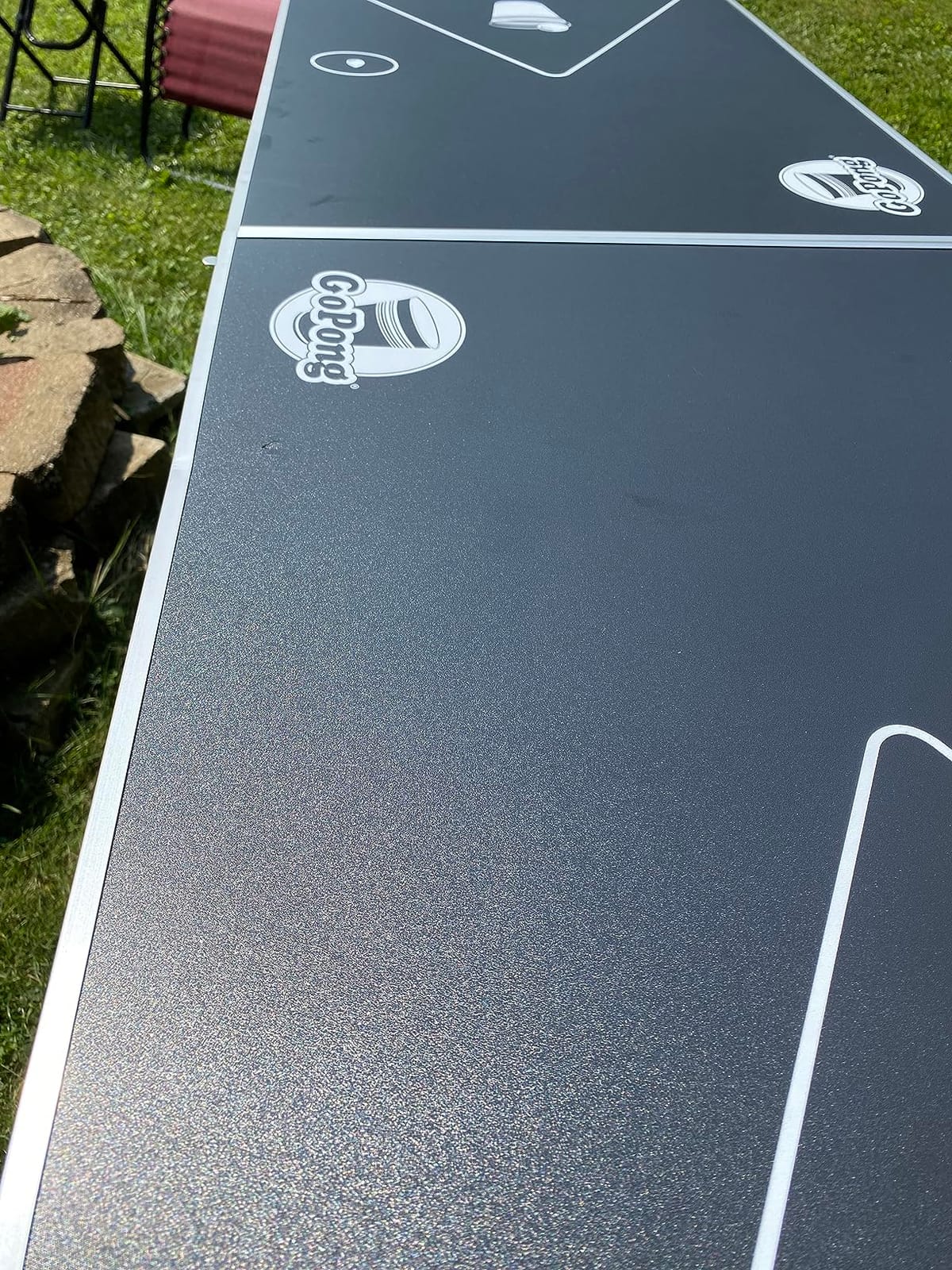GoPong 6-Foot Cup Pong Table - Portable Folding Small Table for Party Games | Perfect for Indoor and Outdoor Games - Flip Cup Table with 6 Seamless Balls for Perfect Bounce customer photo 2