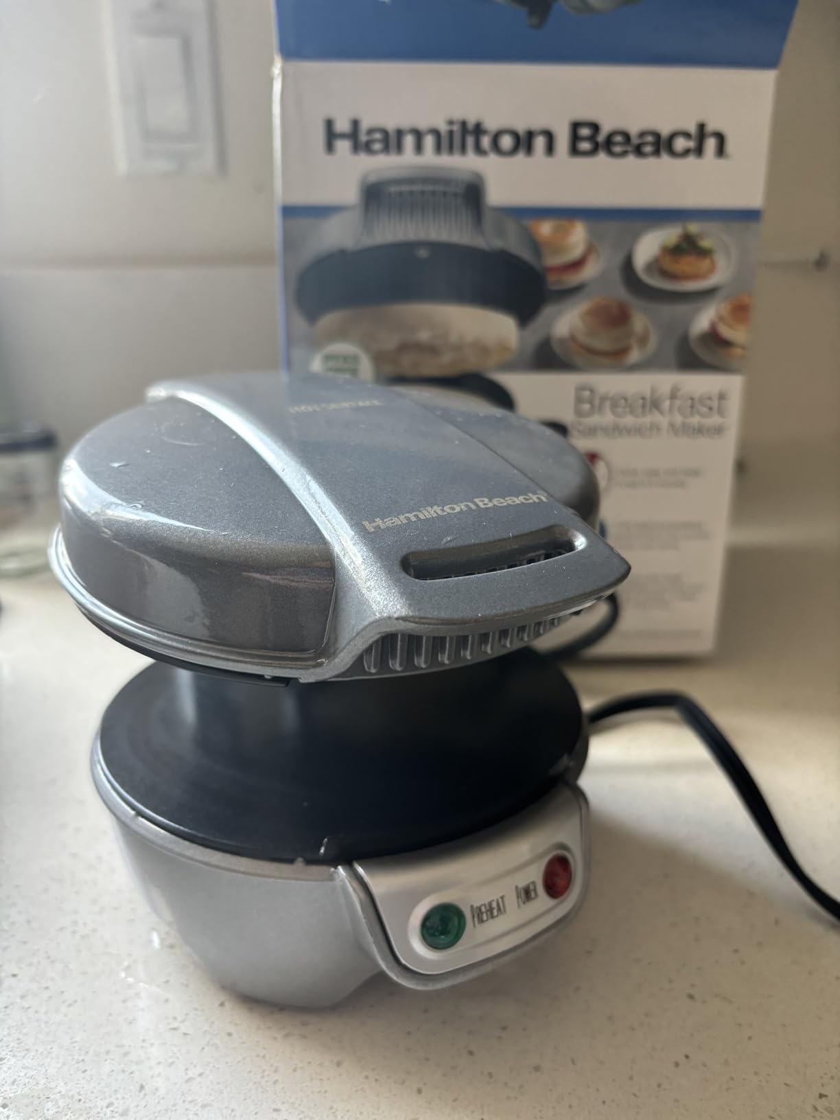 Hamilton Beach Breakfast Sandwich Maker with Egg Cooker Ring customer photo 1