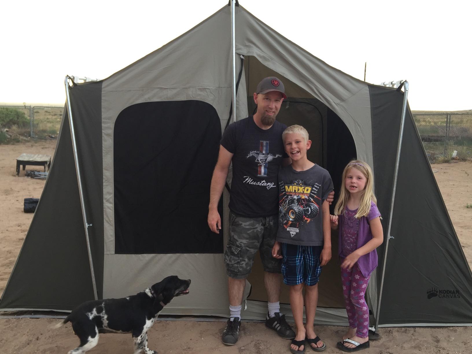 12x9 Canvas Cabin Camping Tent customer photo 1
