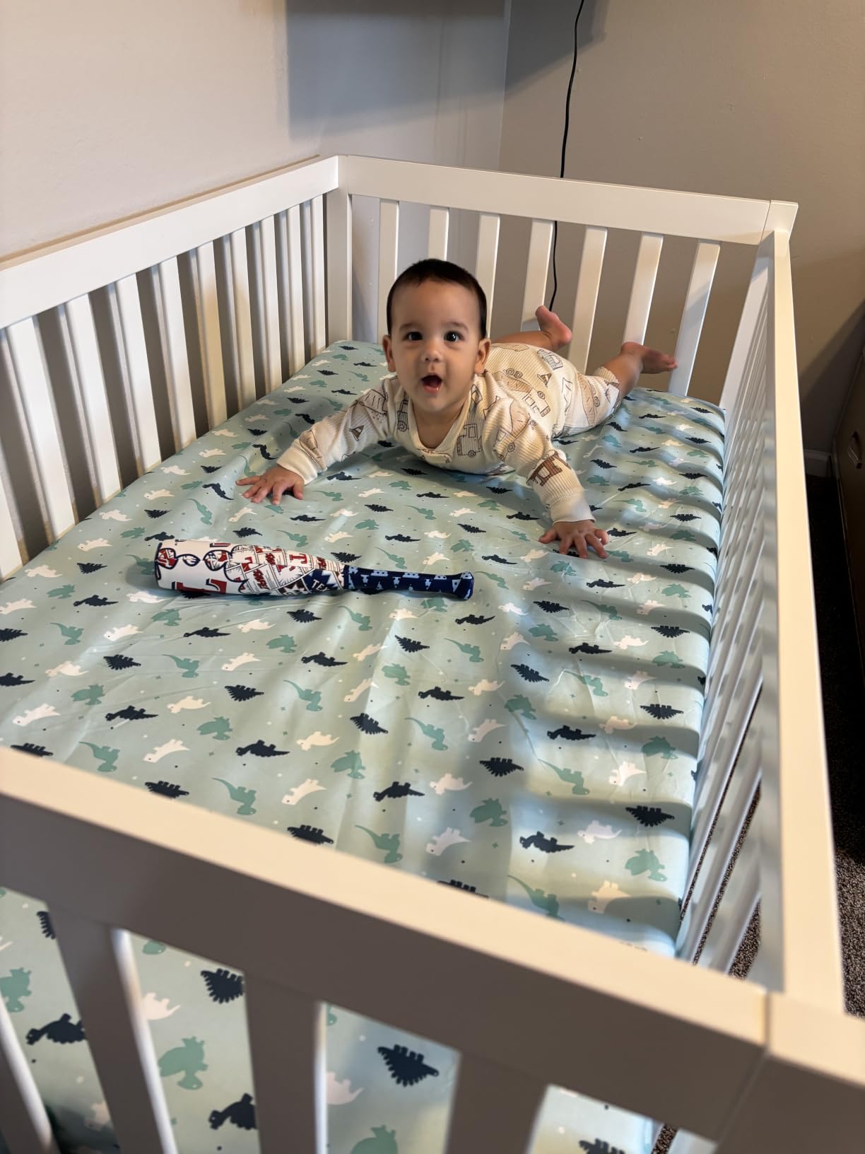 Dream On Me Synergy 5-in-1 Convertible Full Size Baby Crib, GREENGUARD Gold | BSA Verified, ASTM & CPSC Tested, 3-Position Mattress Support, Converts to Toddler, Day and Full Size Bed, 50 Lb, White customer photo 1