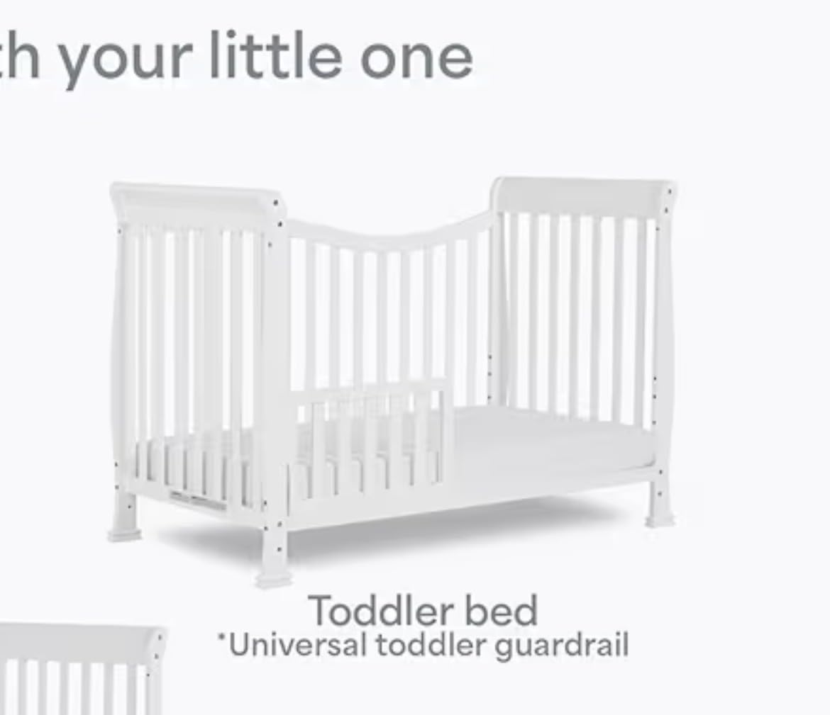 Dream On Me Violet 7-in-1 Convertible Life Style Crib in White, Greenguard Gold Certified, 4 Mattress Height Settings, Made of Sustainable New Zealand Pinewood | BSA Verified, ASTM & CPSC Compliant, Full-Size Crib, 4-Position Mattress Support, 50 Lb Limit, Non-Toxic Finish, 6 Colors customer photo 1