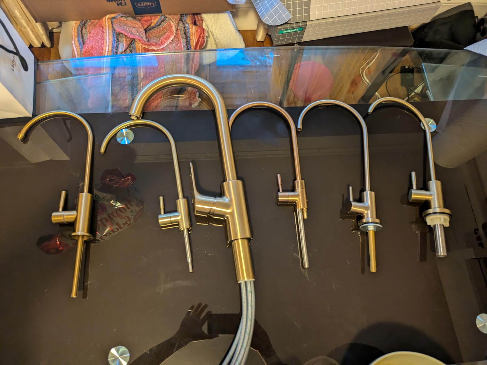 hansgrohe Focus Stainless Steel High Arc Kitchen Faucet, Kitchen Faucets with Pull Down Sprayer, Faucet for Kitchen Sink, Magnetic Docking Spray Head, Stainless Steel Optic 04505800, 1.75 customer photo 1