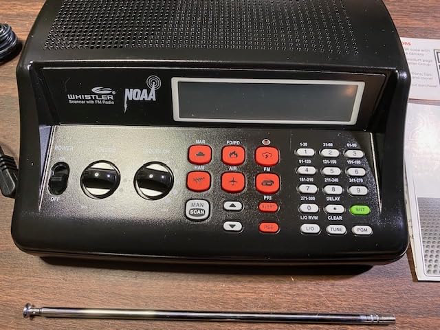 Whistler WS1025 Analog Desktop Scanner – Programmable Police/Fire/Weather Radio with 200 Channels and Backlit LCD Display – Easy-to-Use Base Unit – Black customer photo 1