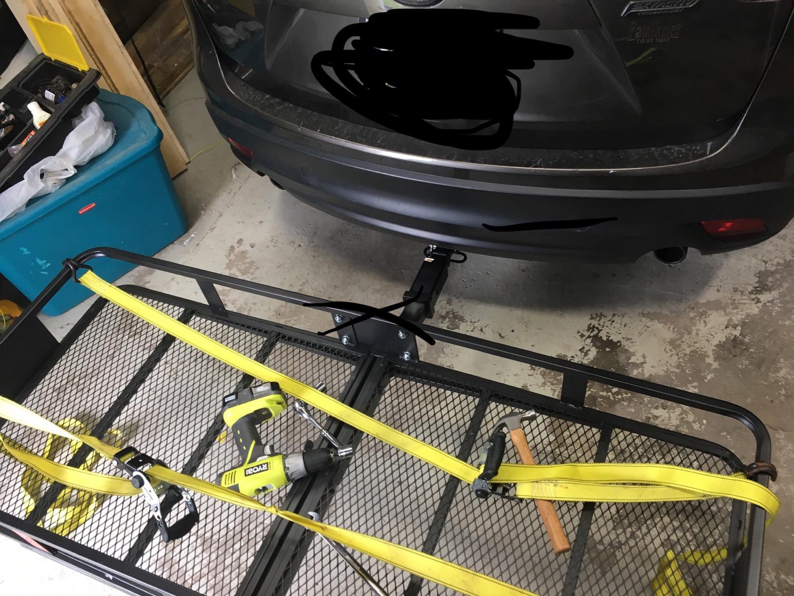 CURT 18152 Cargo Basket Hitch Trailer Hitch Cargo Carrier, 500 lbs. Capacity, 60-Inch x 24-Inch x 6-Inch, Fits 2-Inch Receiver customer photo 1