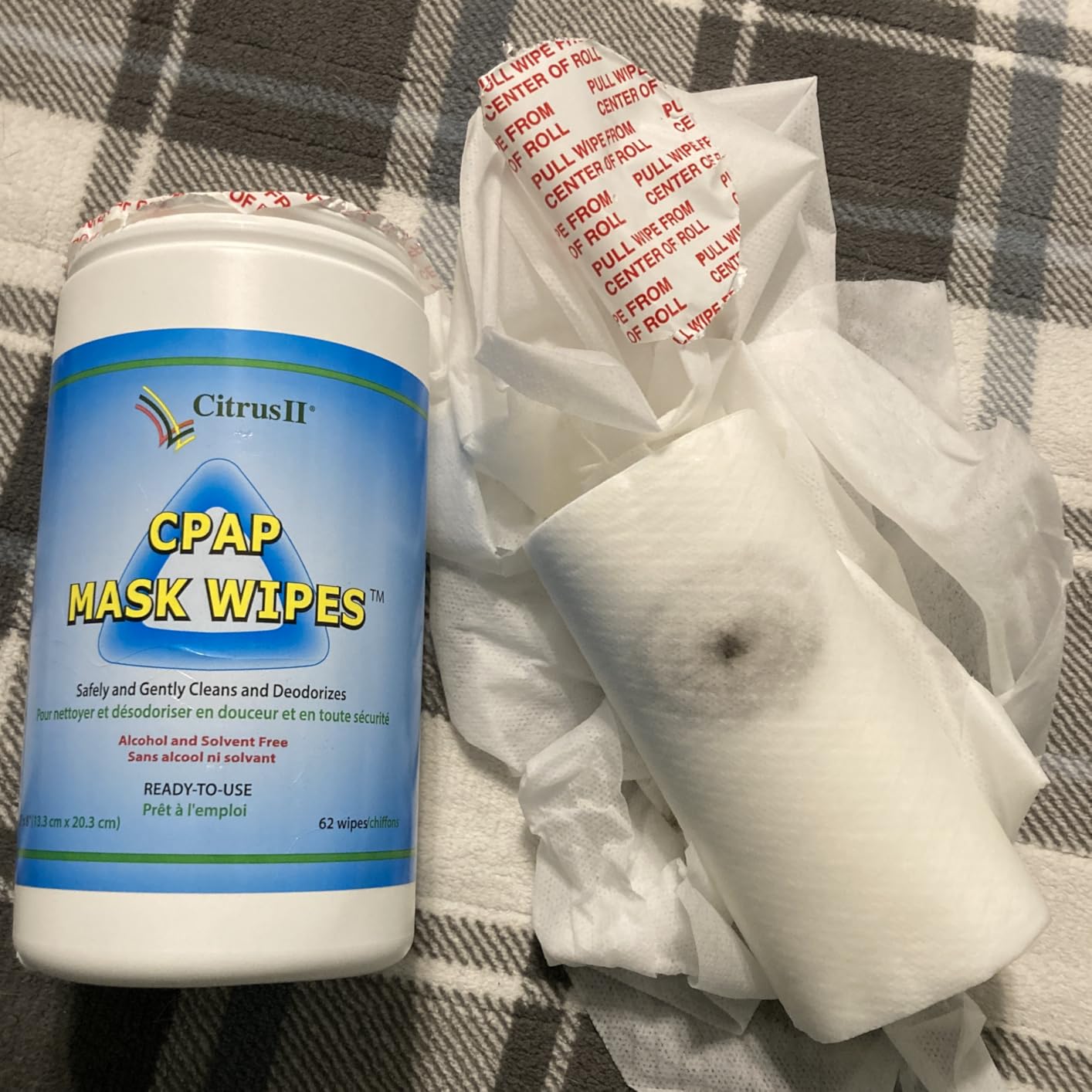Citrus II CPAP Mask Wipes, Citrus Scent, 62 Wipes per Cansister, 3 Pack customer photo 1