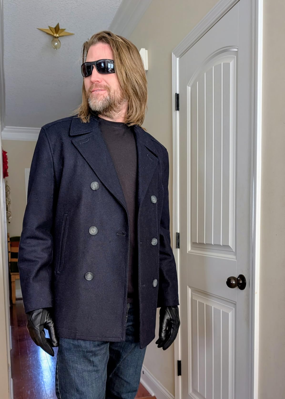 Nautica Men's Wool Blend Peacoat customer photo 2