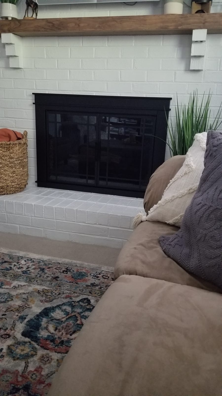 Pleasant Hearth Fillmore Glass Firescreen, Width: 30