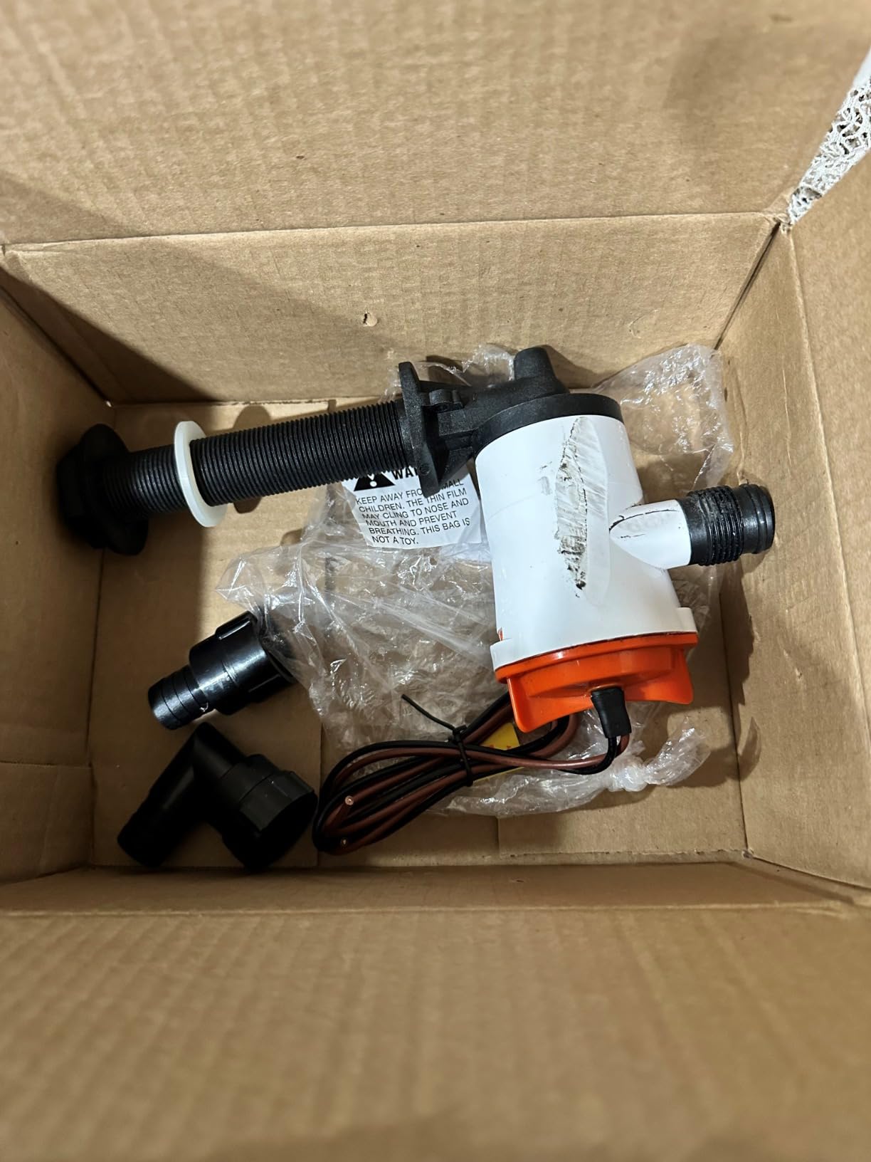 SEAFLO 05 Series 800 GPH Angled Baitwell/Livewell Pump- 12V DC, Detachable Motor, Corrosion-Resistant Submersible Aerator for Freshwater and Saltwater Use - CE & Rohs Certified-4 Year Warranty. customer photo 2