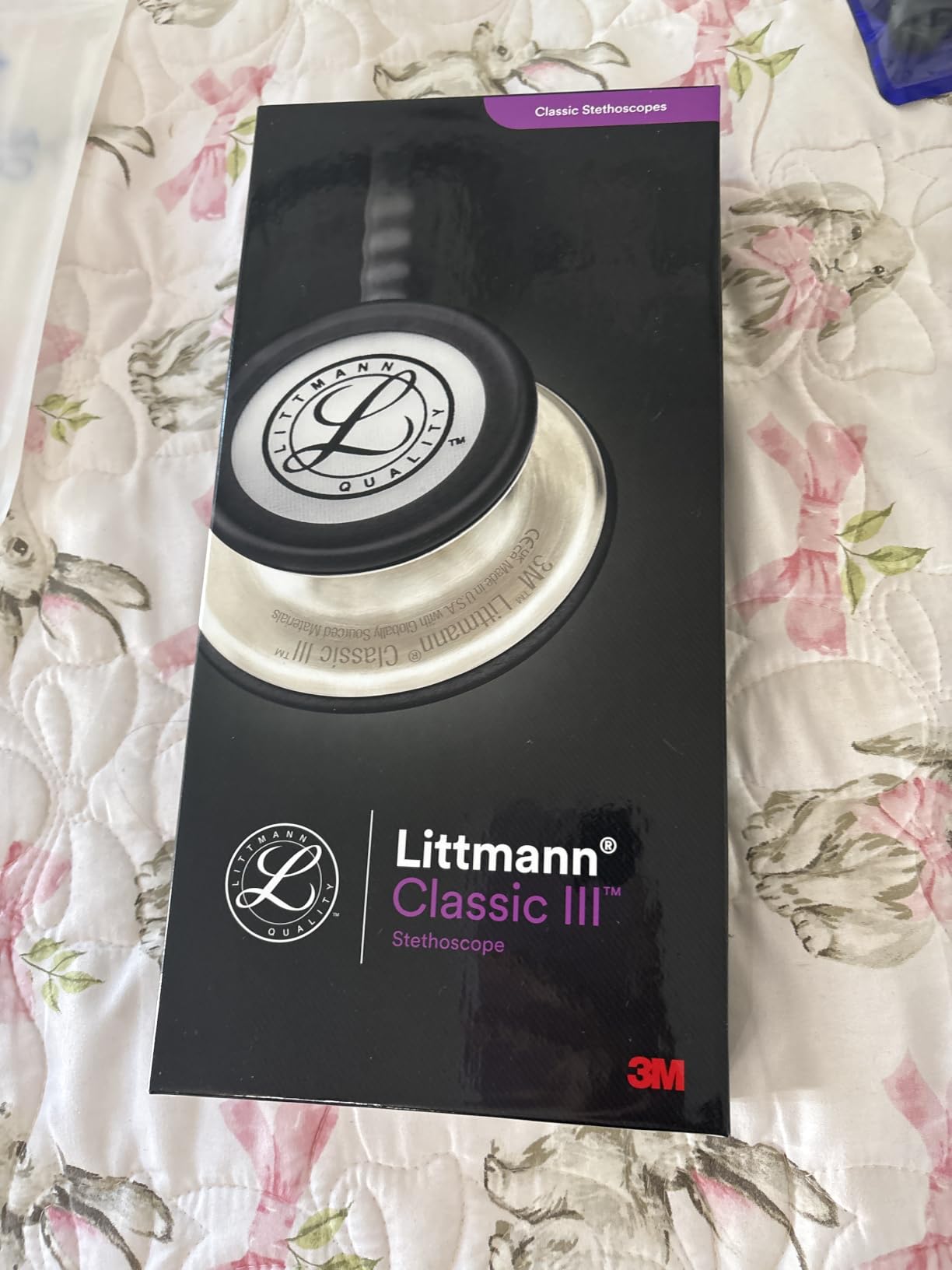 3M Littmann Classic III Monitoring Stethoscope, 5803, More Than 2X as Loud, Weighs Less, Stainless Steel Black-Finish Chestpiece, 27