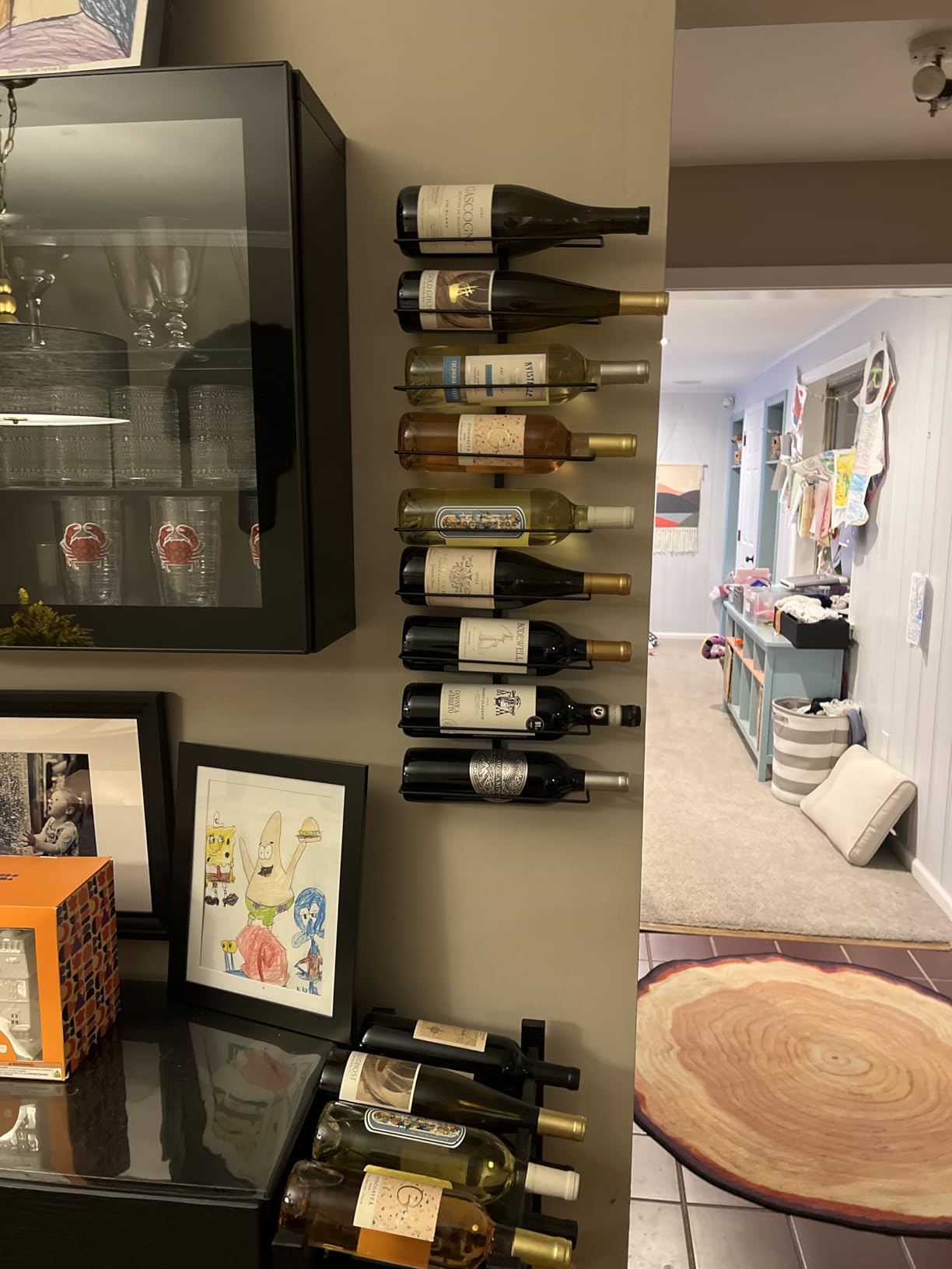 Sorbus Wall Mounted Wine Rack, Metal Bottle Rack (9 Bottle, 1 Pack) customer photo 1