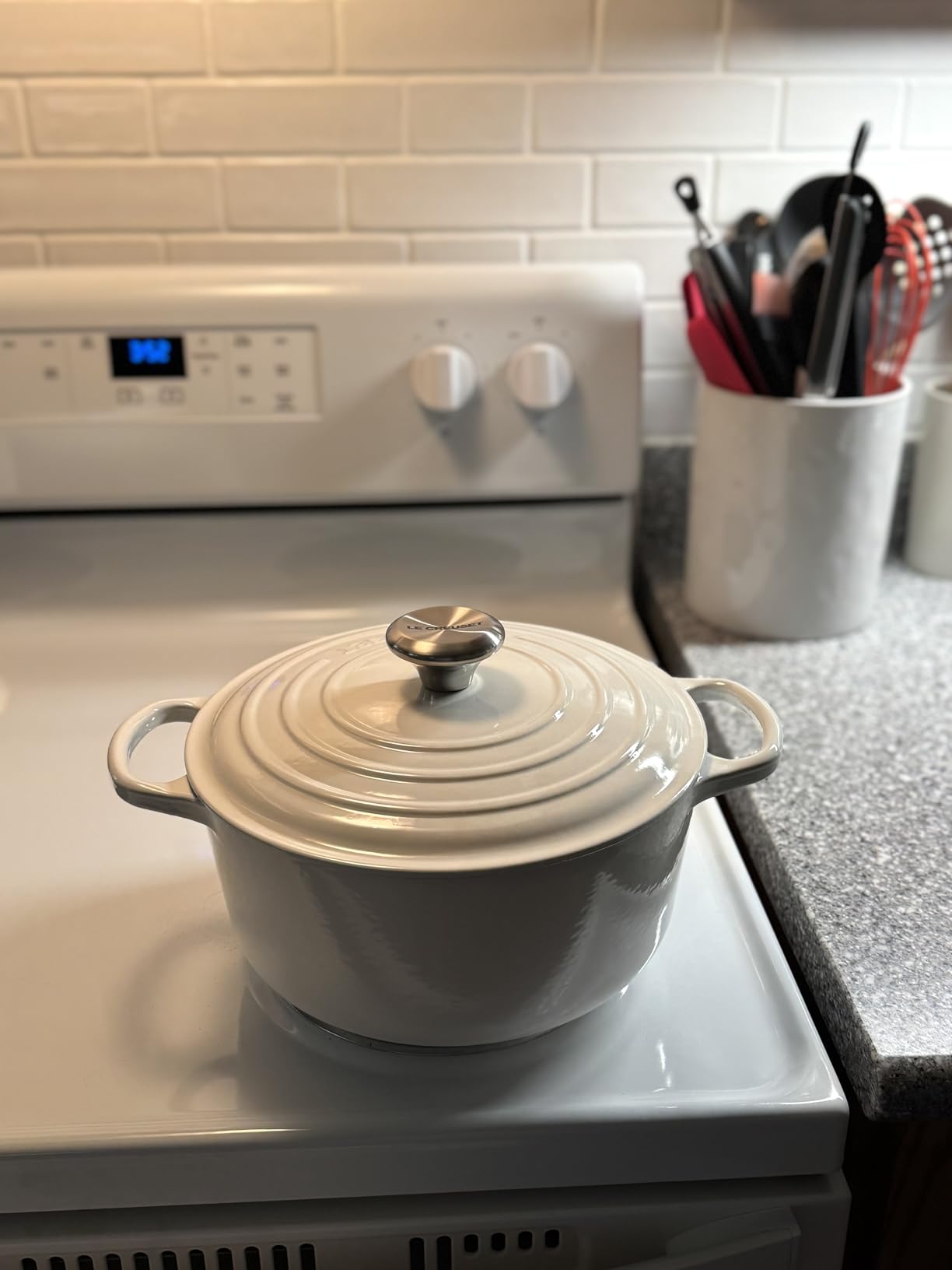 Le Creuset Enameled Cast Iron Round Dutch Oven, 5.5 qt., Flame customer photo 2