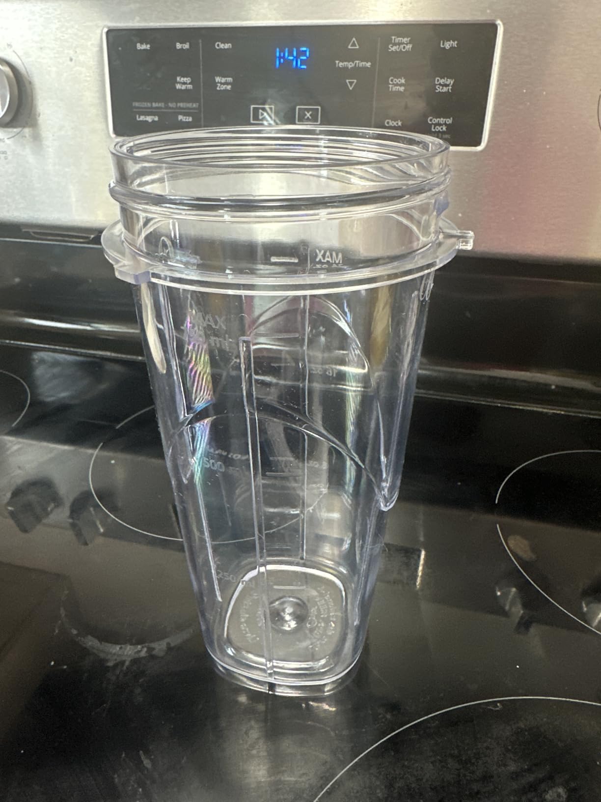 Oster Pro 1200 Smoothie Blender with Glass Jar & 24oz To-Go Cup, Countertop Kitchen Blender with 7 Speeds, 1200W Power, Brushed Nickel customer photo 2