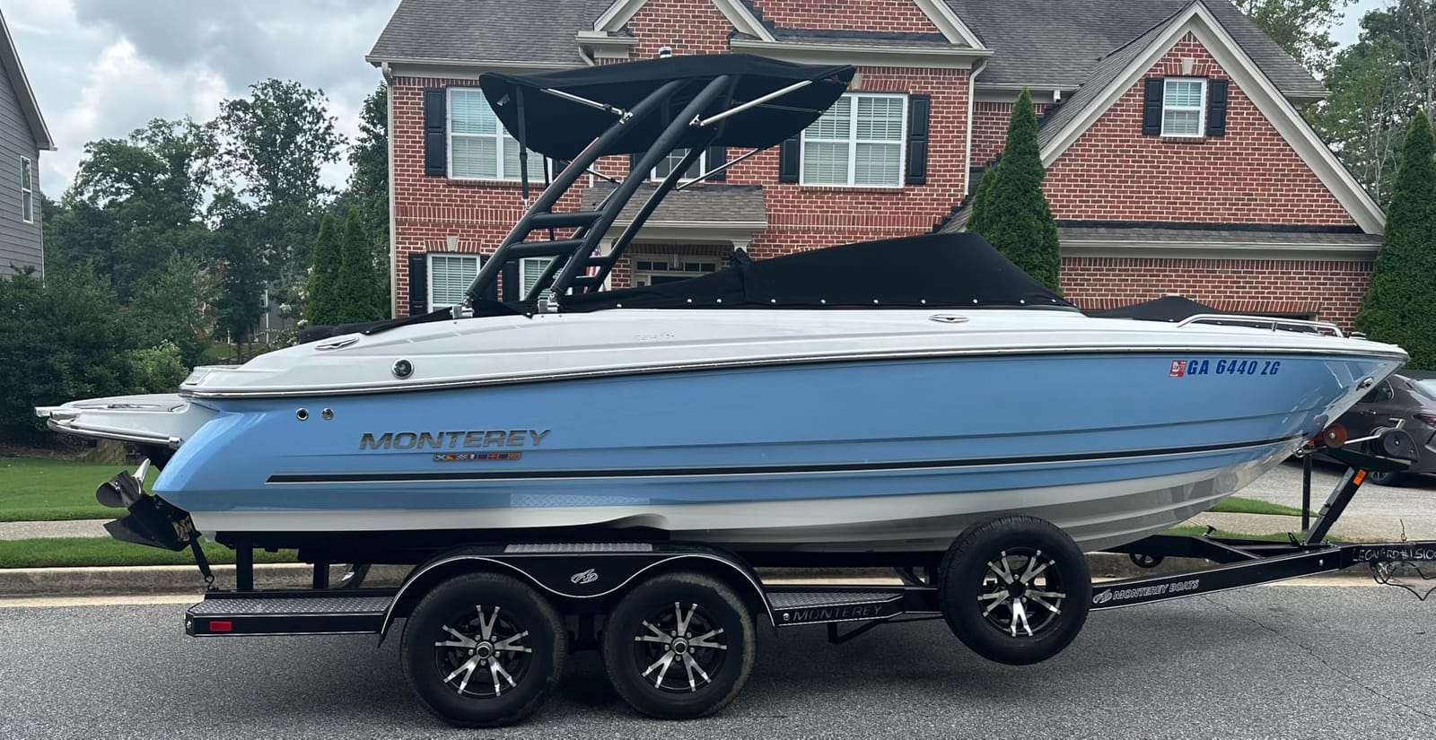 Monster Tower MTK Wakeboard Tower - Universal Fit, Collapsible, Forward-Raked Design, Arched Upper Bar, Dual Reinforced 2.5” Anodized Aluminum for Water Ski/Wake Sport customer photo 1