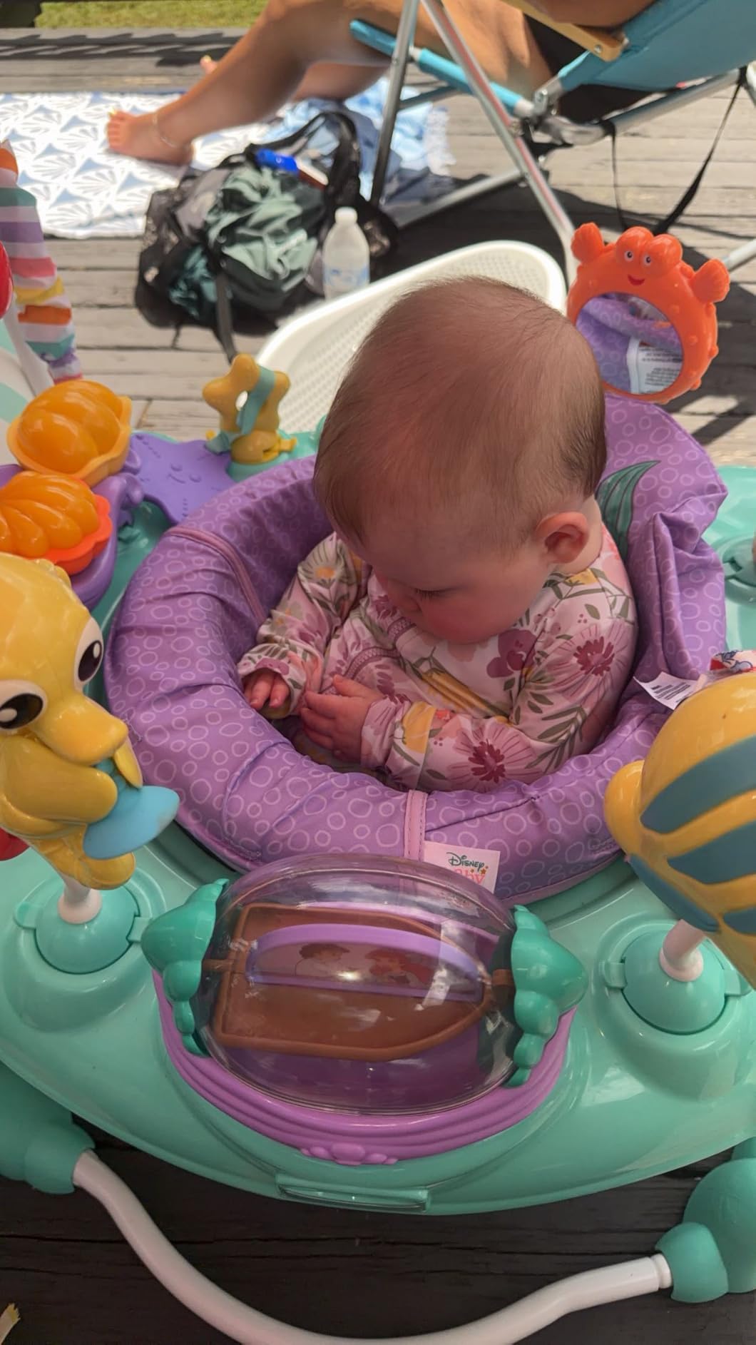 Bright Starts Disney Baby Finding Nemo Sea of Activities Baby Activity Center Jumper with Interactive Toys, Lights, Songs & Sounds, 6-12 Months (Blue) customer photo 2