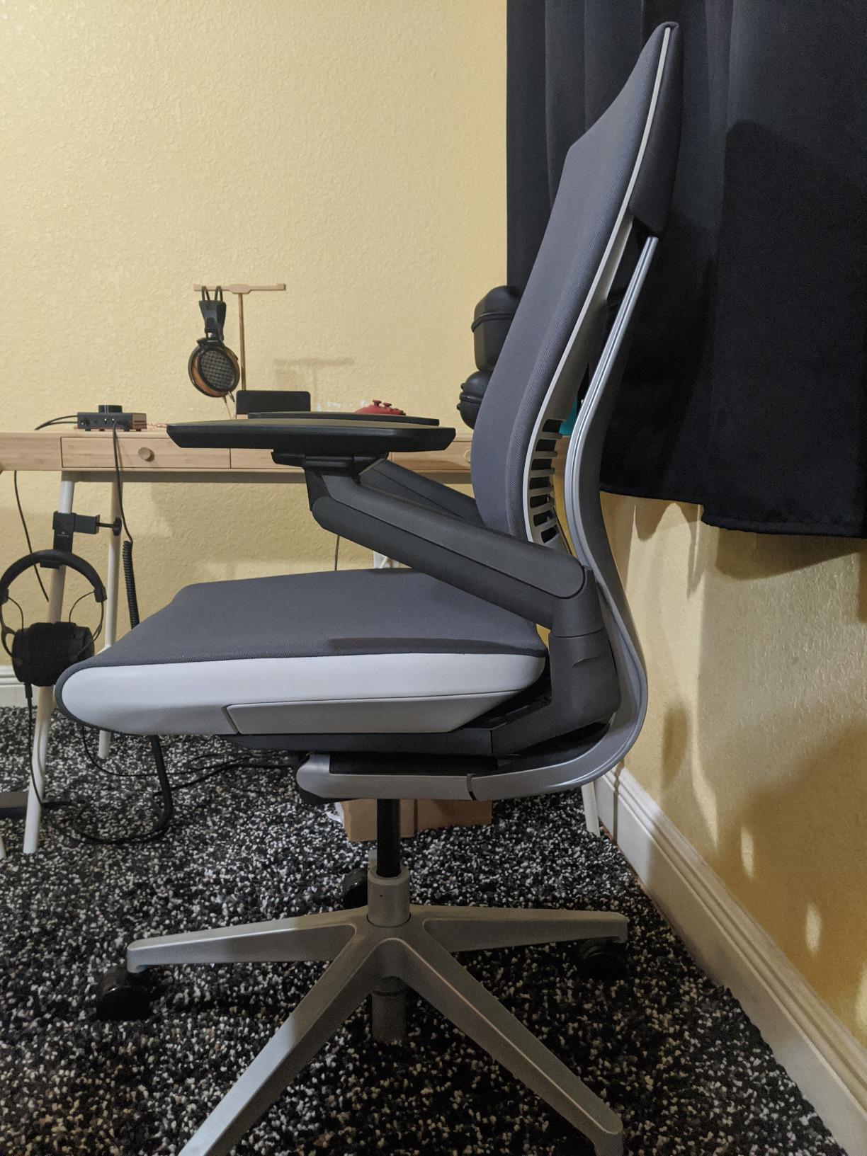 Steelcase Gesture Office Chair - Ergonomic Work Chair with Wheels for Carpet - Comfortable - Intuitive-to-Adjust for Desk - 360-Degree Arms - Licorice Fabric customer photo 1