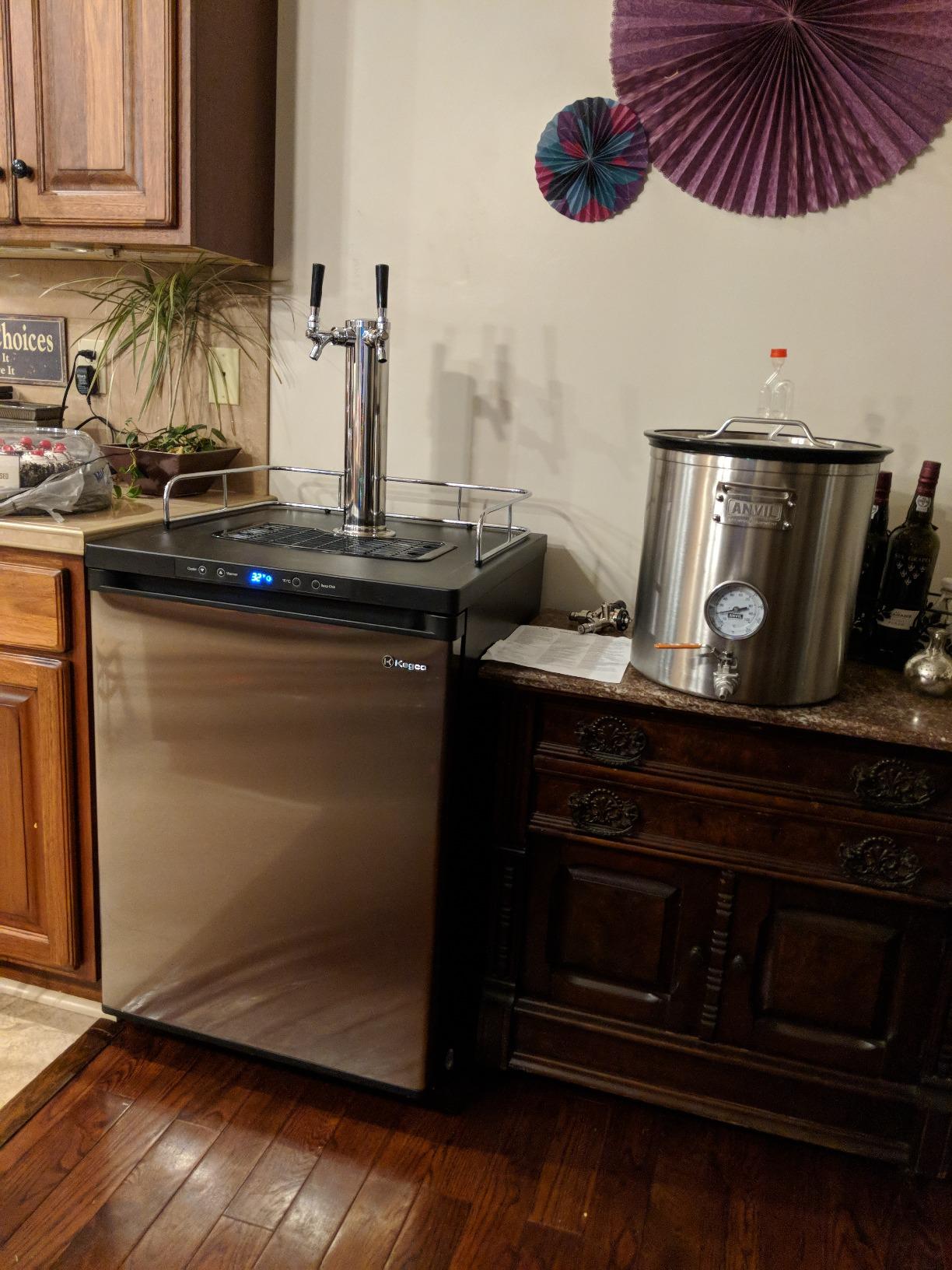 Kegco HBK309S-2 Home Brew Keg Dispenser, Stainless Steel, 2 Tap customer photo 2
