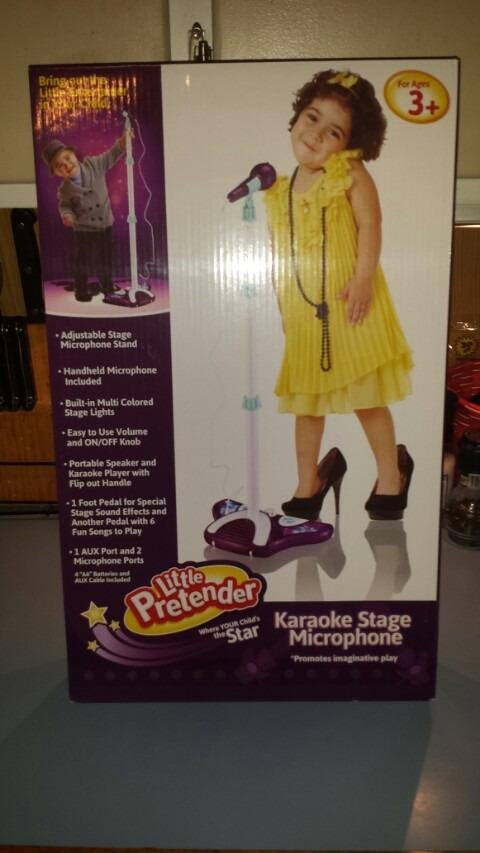 Little Pretender Kids Karaoke Machine, 2 Mics, Adjustable Stand & Lights customer photo 1