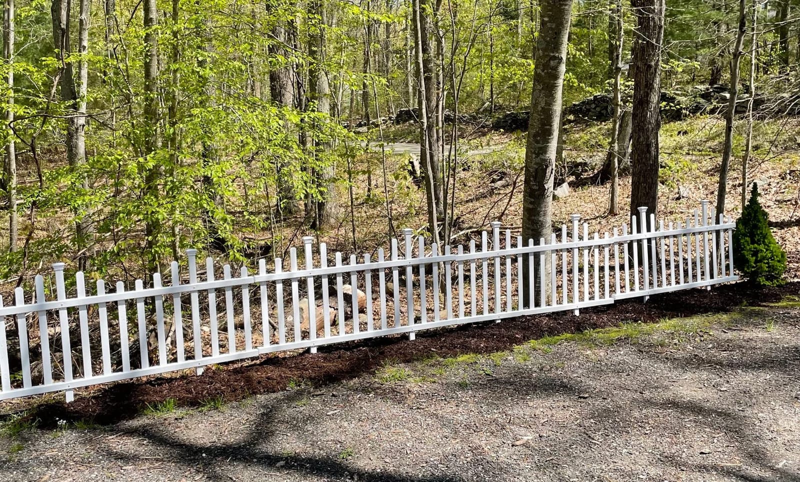 Zippity Madison Picket Fence Panels, White Vinyl DIY No Dig Kit customer photo 1
