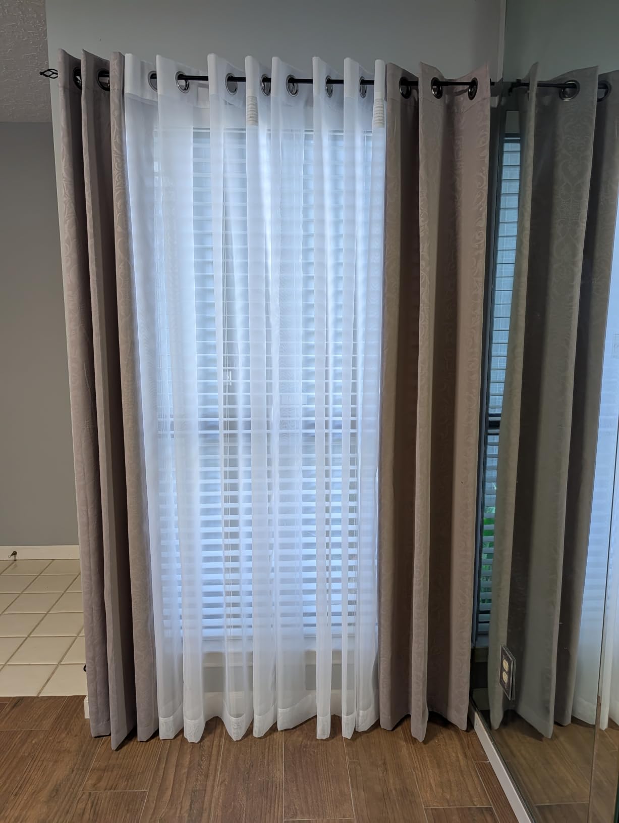 NICETOWN White Sheer Curtains 84 inches Long - Home Decoration Grommet Airy & Lightweight Elegant Window Treatments with Light Filtering for Bedroom/Living Room (2 Panels, W54 x L84) customer photo 1