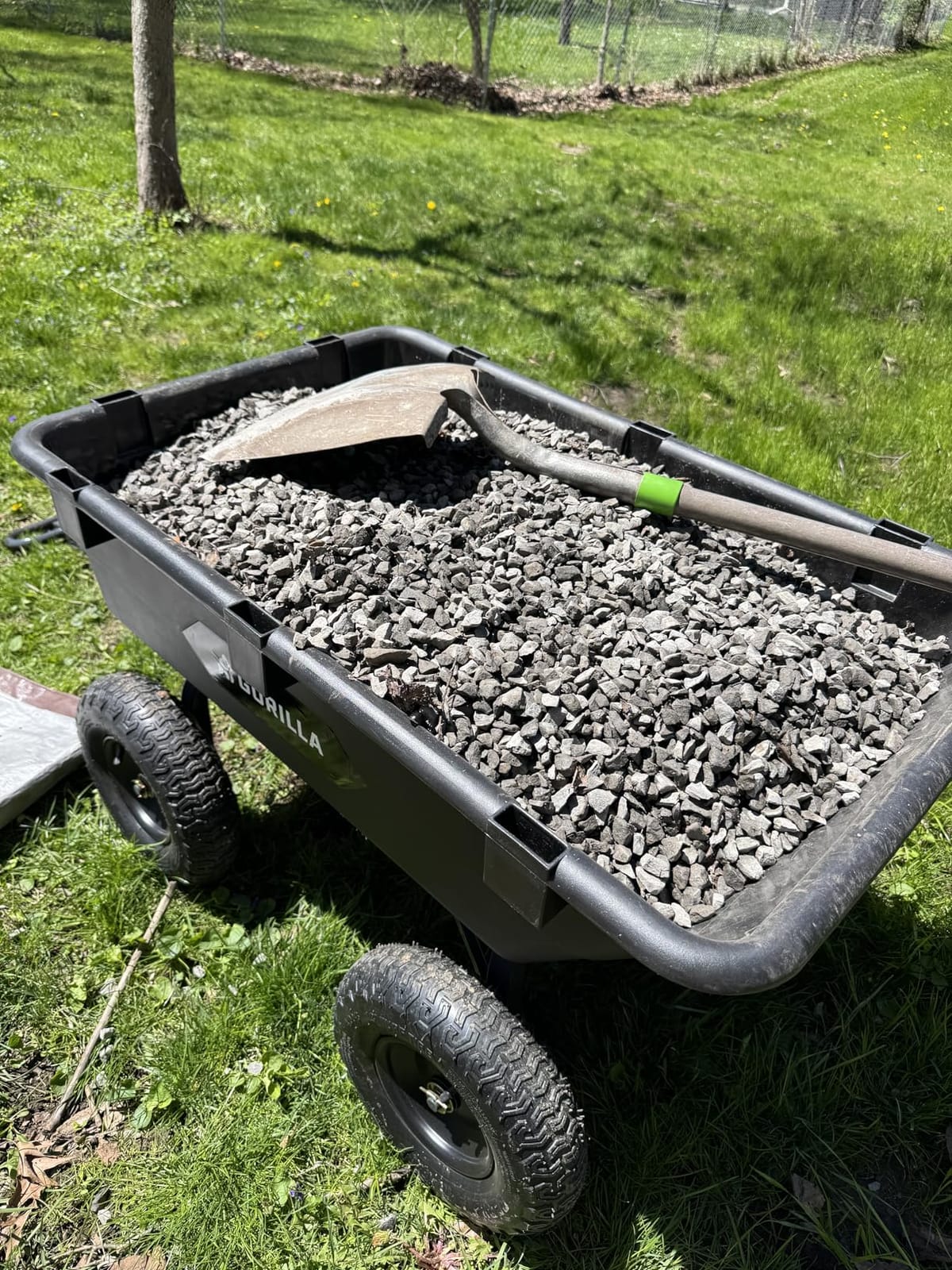 Gorilla Carts Poly Dump Cart, 1200 lb. Capacity, 6 Cu Ft customer photo 2