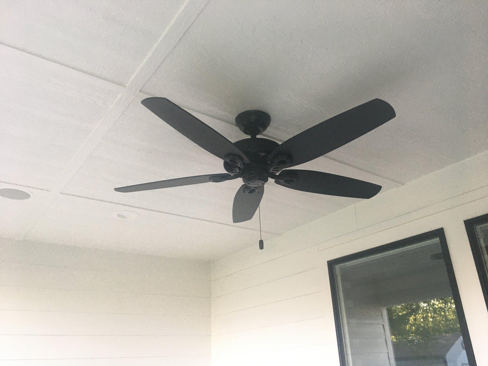 Hunter Builder Elite, Outdoor or Indoor, Ceiling Fan, 52 inch, Matte Black customer photo 1