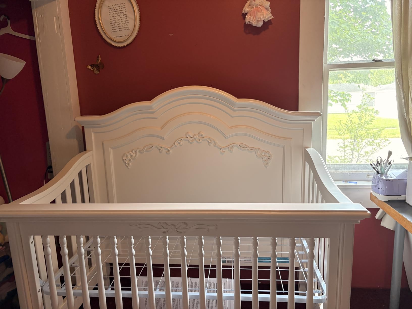 Evolur Aurora 5-in-1 Convertible Full Size Baby Crib, Ivory Lace customer photo 2