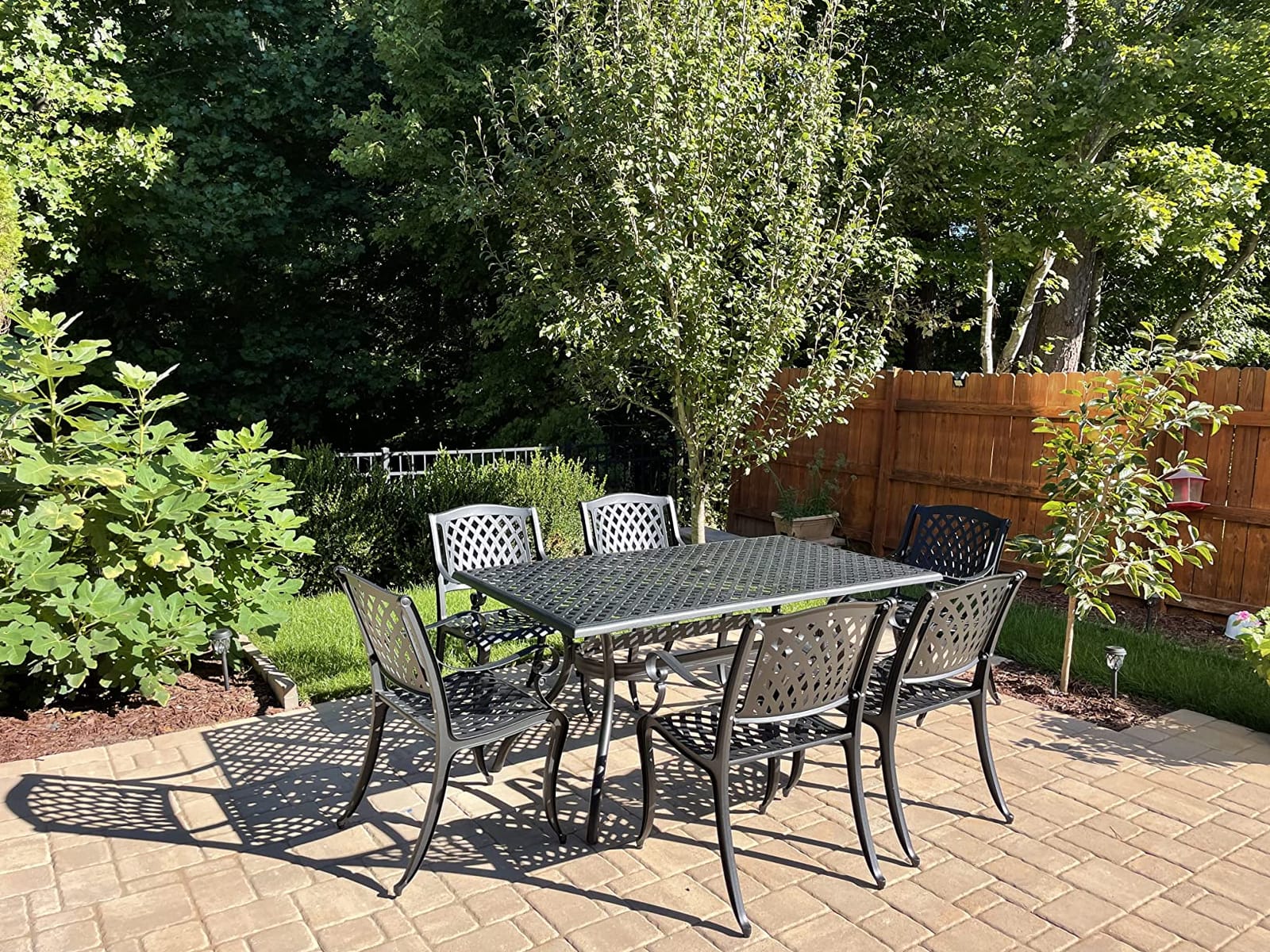 Christopher Knight Home Cayman Outdoor 6-Seater Cast Aluminum Dining Set, 7-Pcs Set, Black Sand customer photo 1