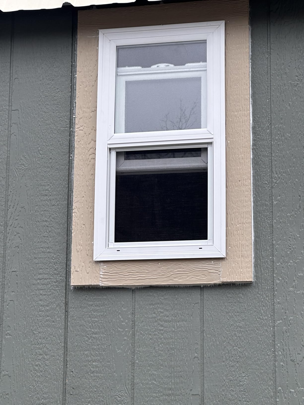 Mobile Home Window OBSCURED Glass 14X27 Insulated Vinyl Thermopane Lower Tilt Sash Screen Included customer photo 1