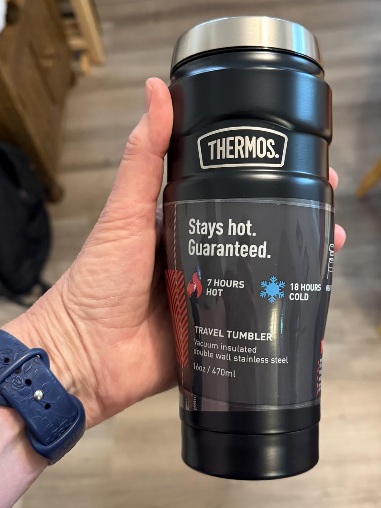THERMOS Stainless King Vacuum-Insulated Travel Tumbler, 16 Ounce, Matte Steel customer photo 1