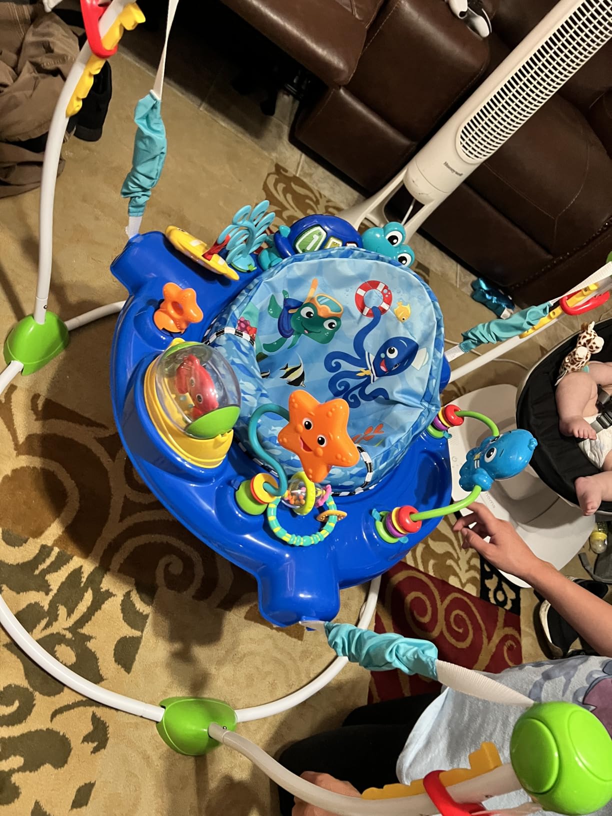 Baby Einstein Neptune's Ocean Discovery Activity Baby Jumper Activity Center, Ages 6 Months +, Max Weight 25 lbs., Unisex customer photo 1