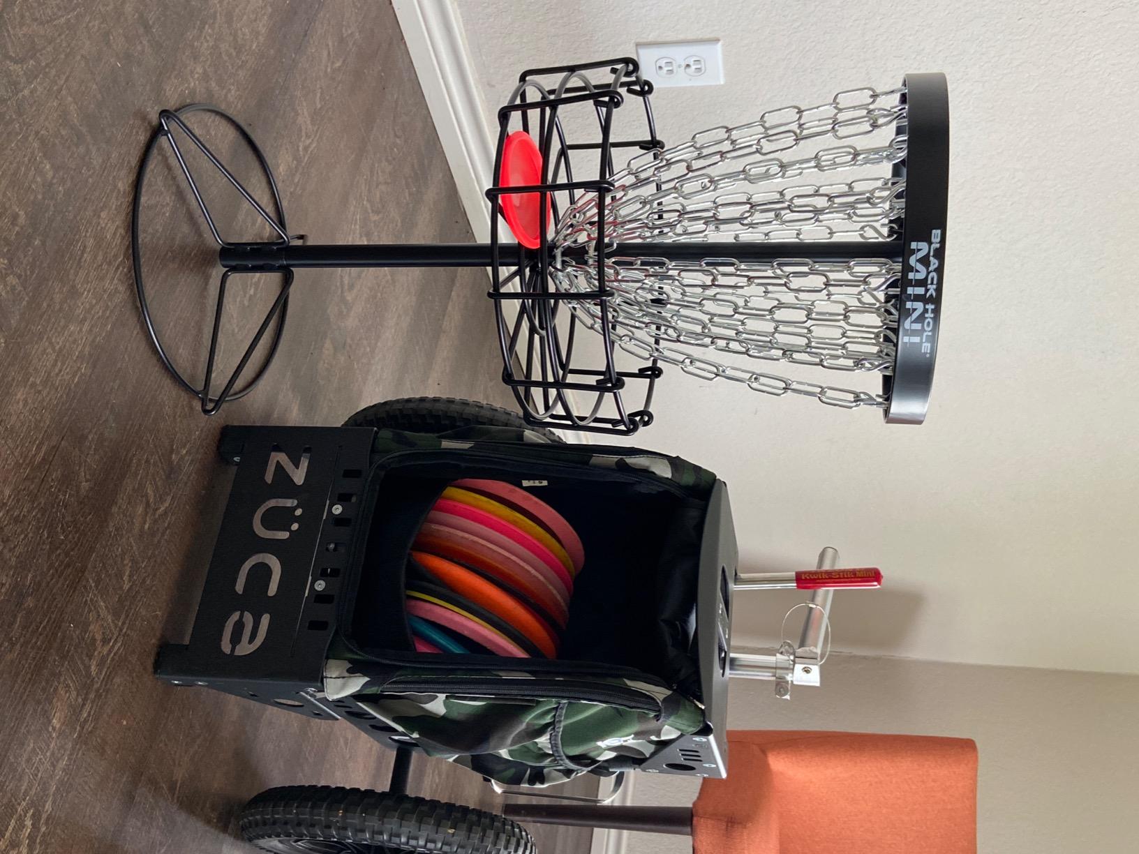 MVP Disc Sports Black Hole Mini 24-Chain Disc Golf Basket Target (26.5