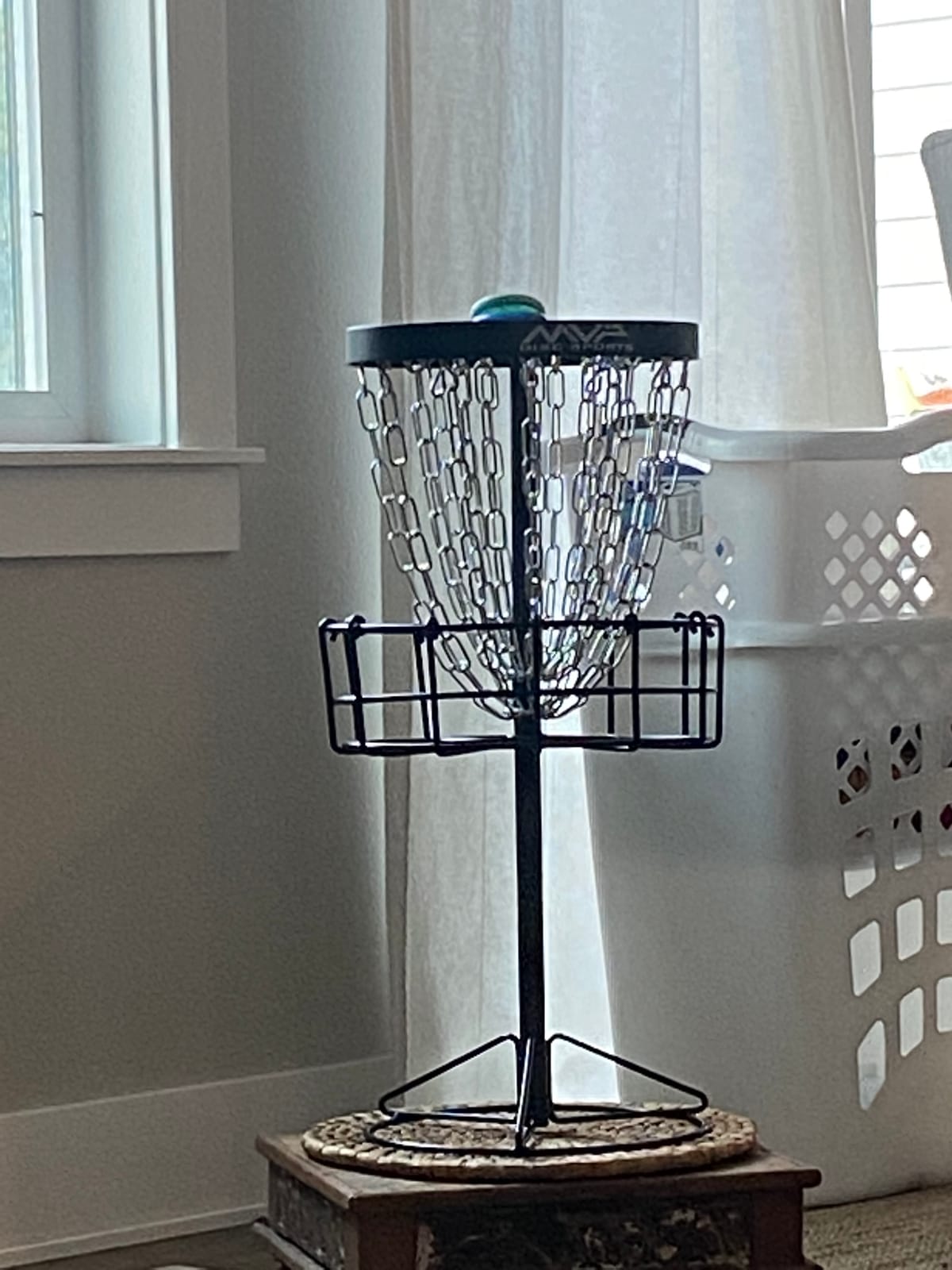 MVP Disc Sports Black Hole Mini 24-Chain Disc Golf Basket Target (26.5