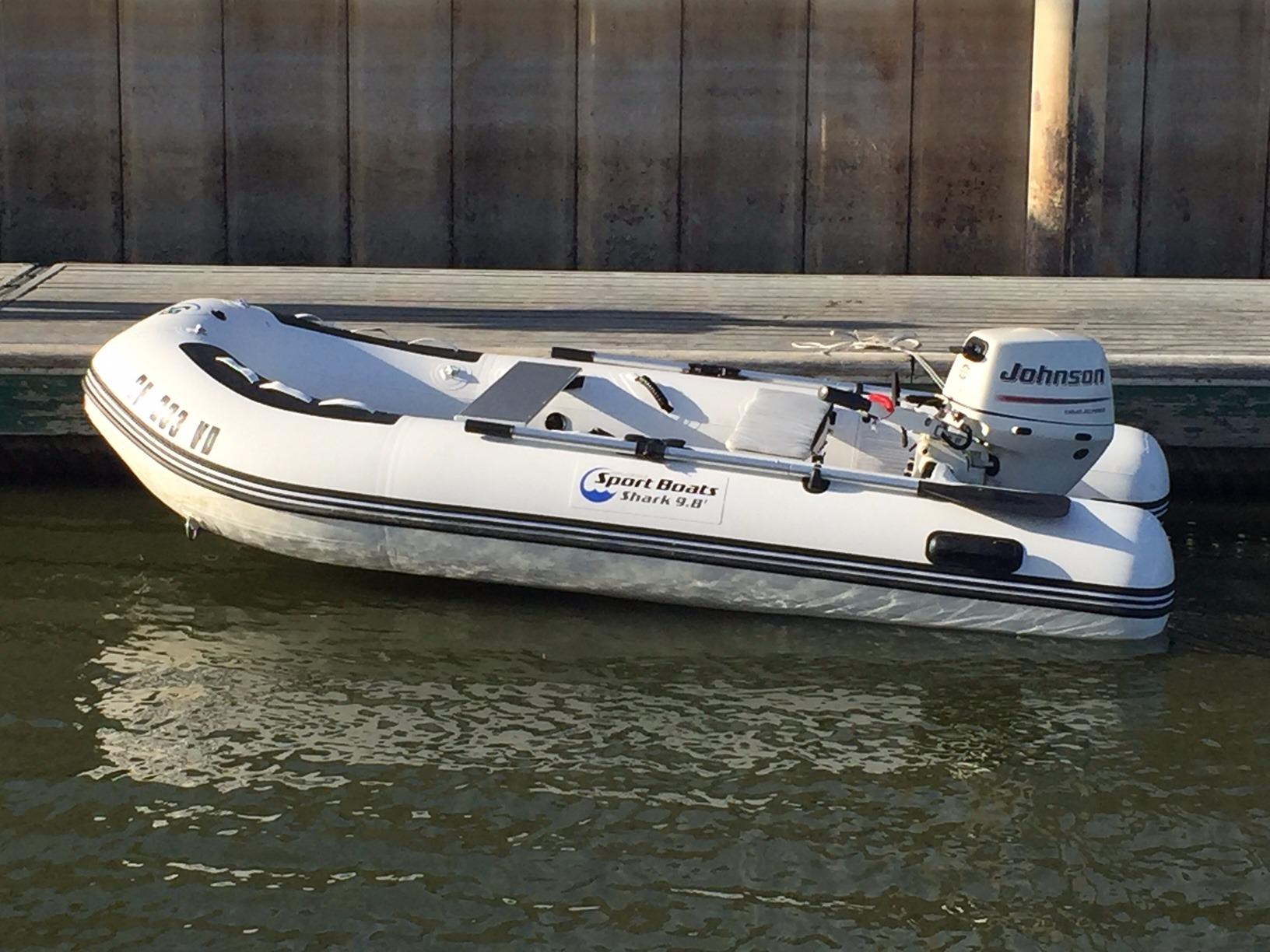 Shark 9.8' Inflatable Sport Boat | Aluminum Floor Dinghy with Durable Heat-Welded PVC | 5 Person Inflatable Dinghy | 15HP Motor Ready customer photo 2