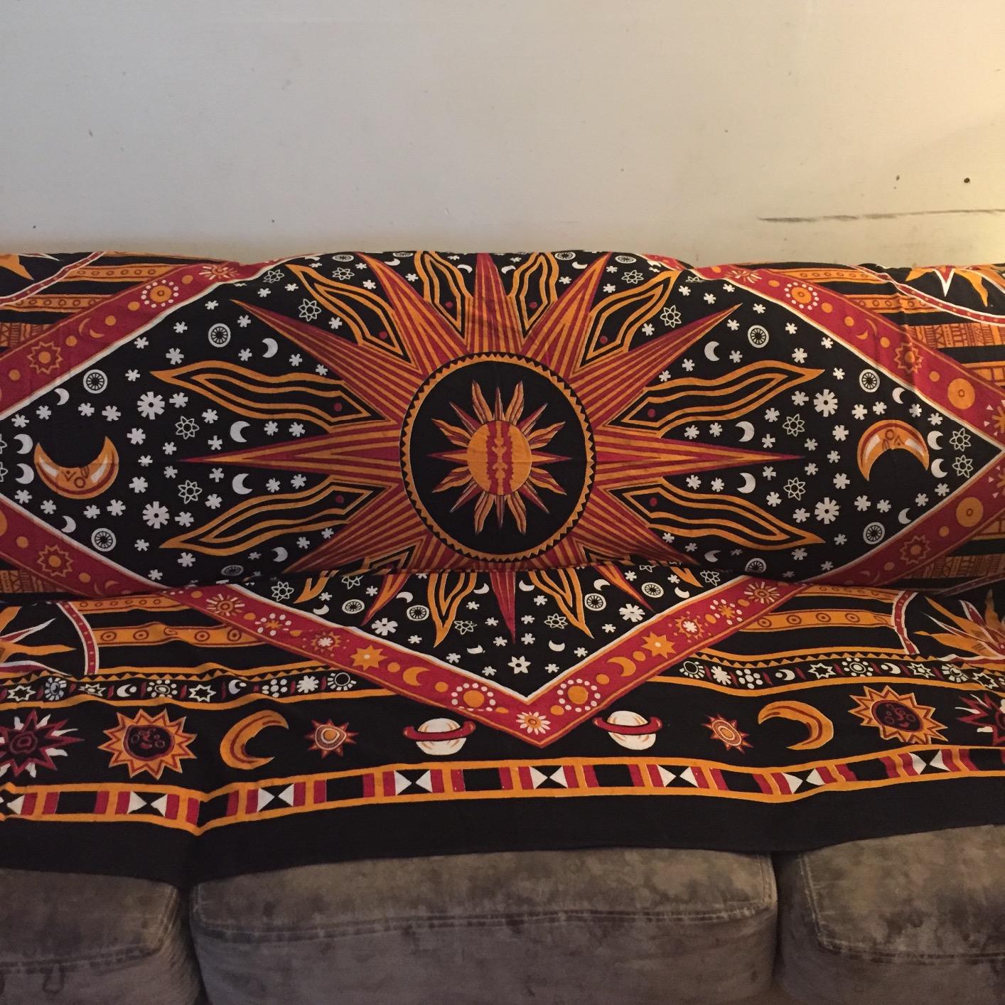 The Boho Street Turquoise Tree of Life Twin Size Indian Bohemian Wall Art - Mandala, Hippie Tapestries Psychedelic Boho Tapestry, Wall Hanging for Bedroom (52x82 Inches) customer photo 2