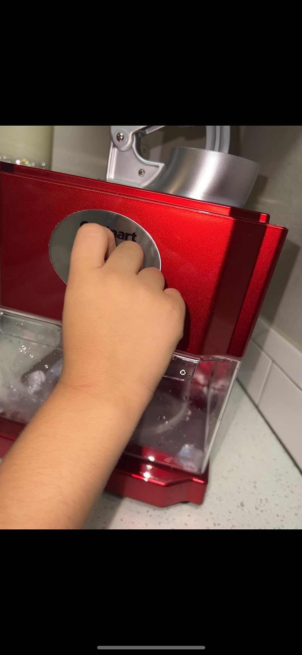 Cuisinart Snow Cone Machine, 90 W Motor, Interlock Safety, 4 Reusable Cones, Compact Design, Countertop, Red customer photo 2