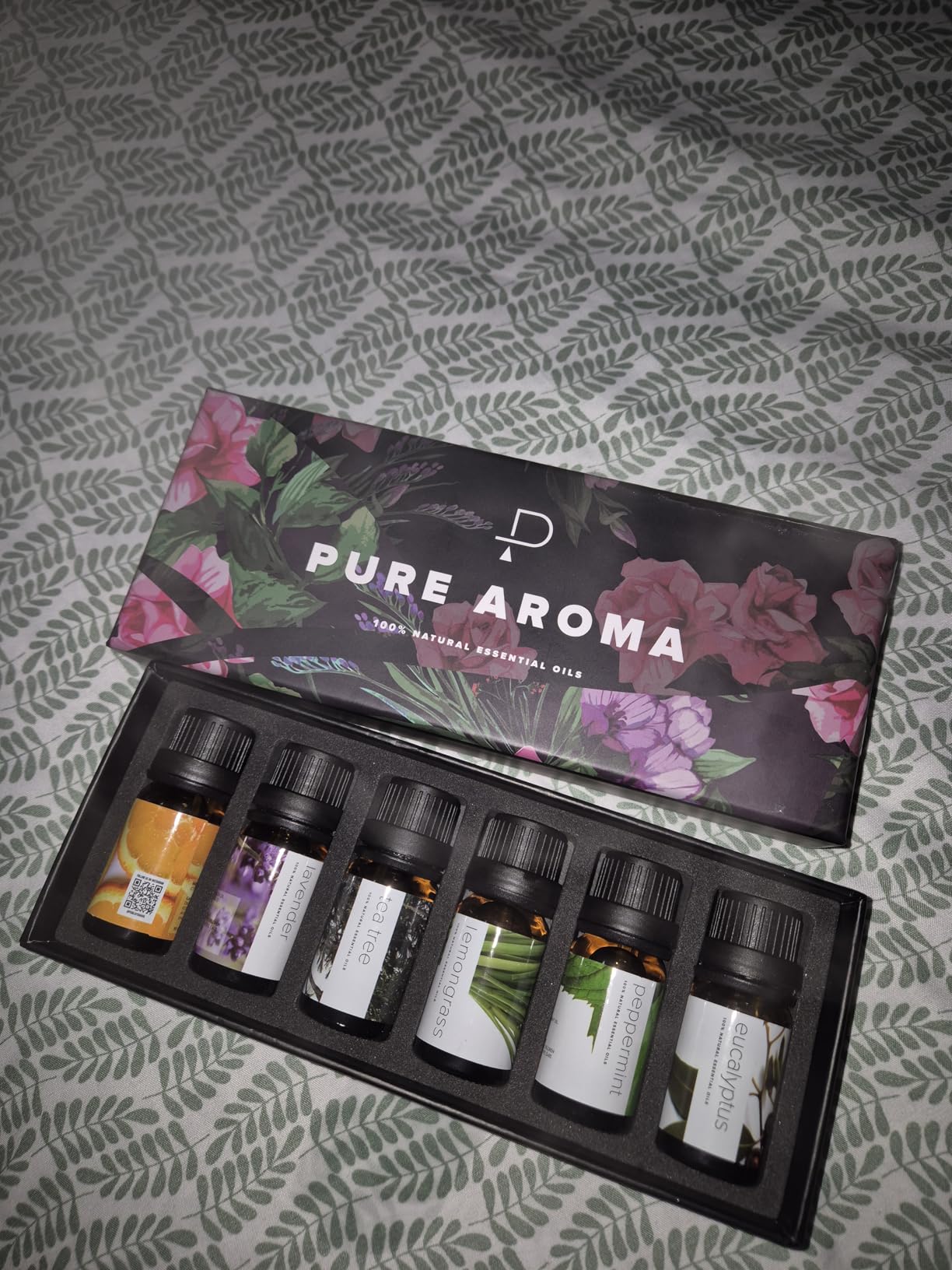Pure Aroma Essential Oils Aromatherapy Set - 6 x 10ML Oils for Diffusers, Home Care, Candle Making Scents, Fragrance, Humidifiers, Gifts - Peppermint, Tea Tree, Lavender, Eucalyptus, Orange customer photo 2