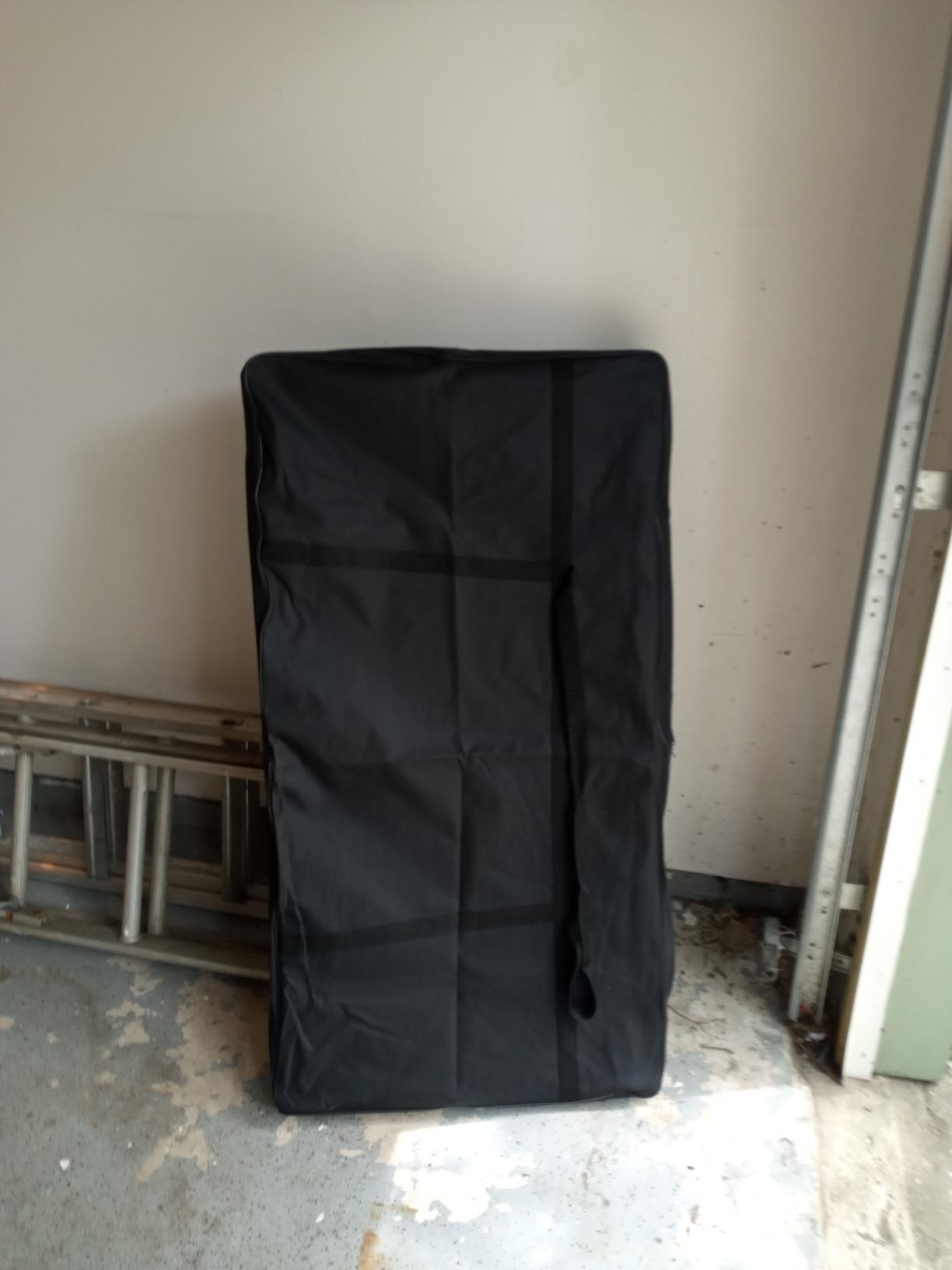 Pyle DJ Booth Foldable Cover Screen - Portable Event Facade Front Board Video Light Projector Display Scrim Panel with Folding Steel Frame Stand, Stretchable Material - PDJFAC12 (48