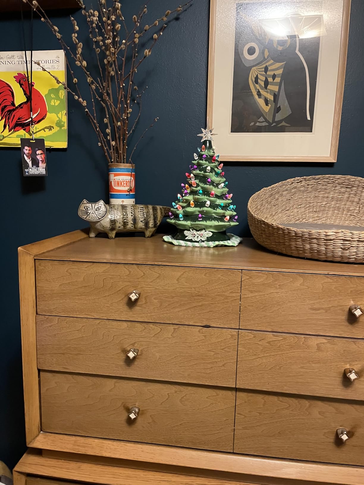 Best Choice Products 15in Ceramic Christmas Tree, Pre-lit Hand-Painted Tabletop Holiday Tree, Star Topper, 64 Lights - Green w/Multicolored Bulbs customer photo 2