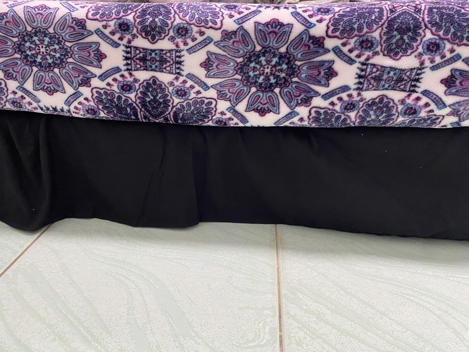 Queen Bed Skirt, Hides Under-Bed Storage 16 Inch Drop, Pleated, White customer photo 1
