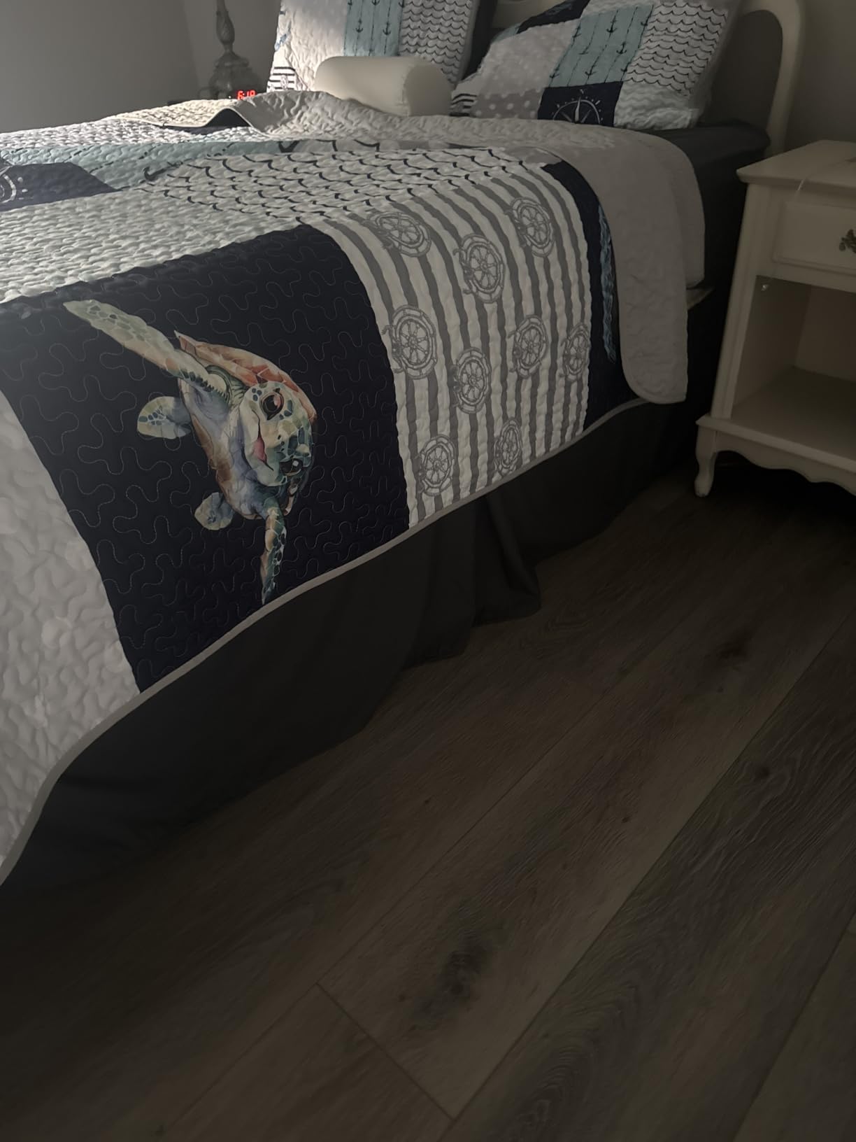 Queen Bed Skirt, Hides Under-Bed Storage 16 Inch Drop, Pleated, White customer photo 2