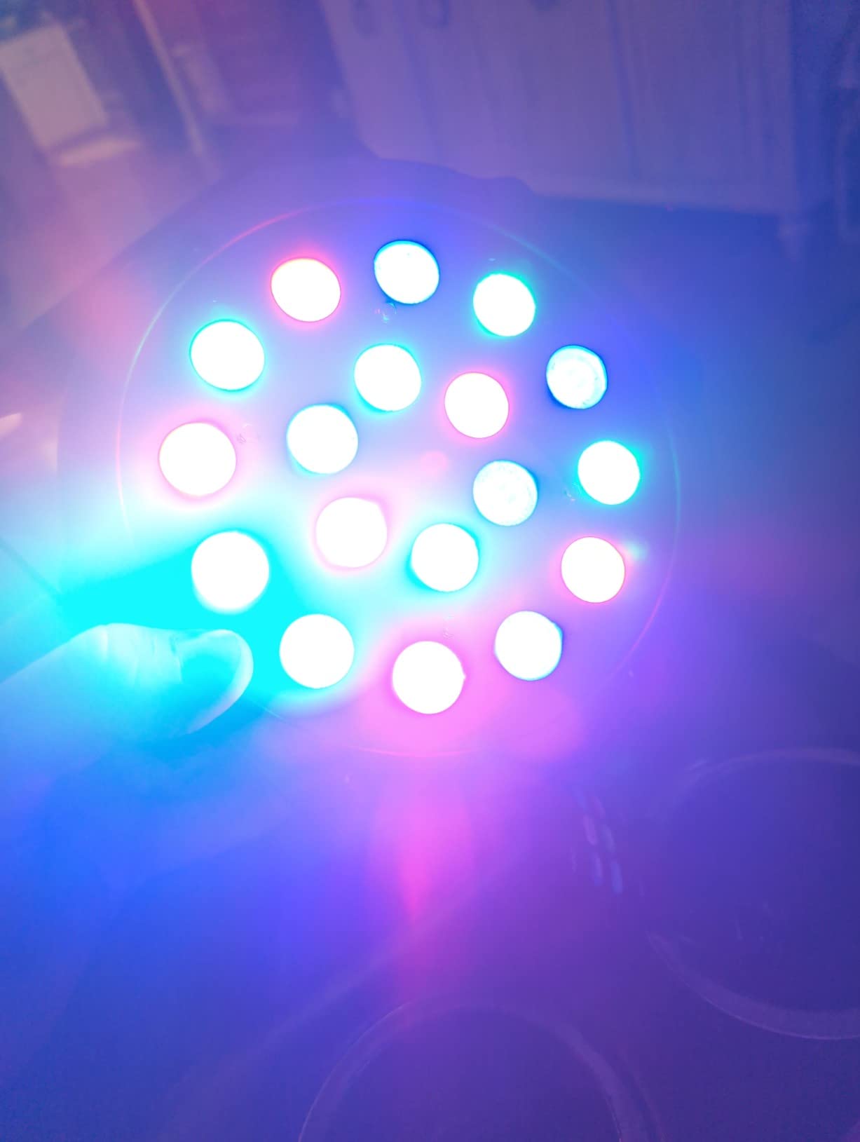 CO-Z 8-Pack 18 RGB LED Stage Lights with DMX Controller for DJ Lighting customer photo 2