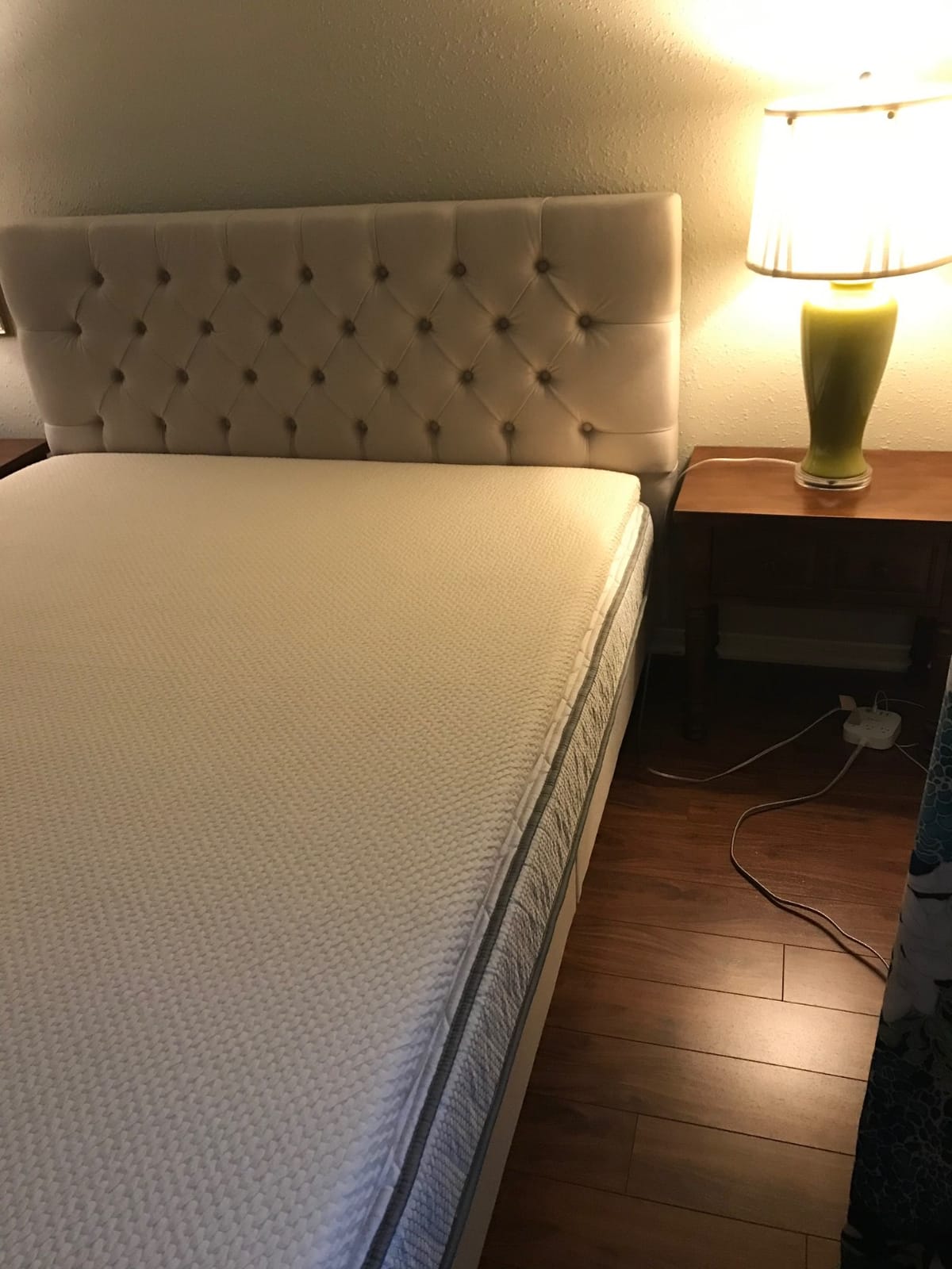 Zinus Misty Upholstered Platform Bed Frame/Mattress Foundation/Wood Slat Support/No Box Spring Needed/Easy Assembly, Taupe, King customer photo 2