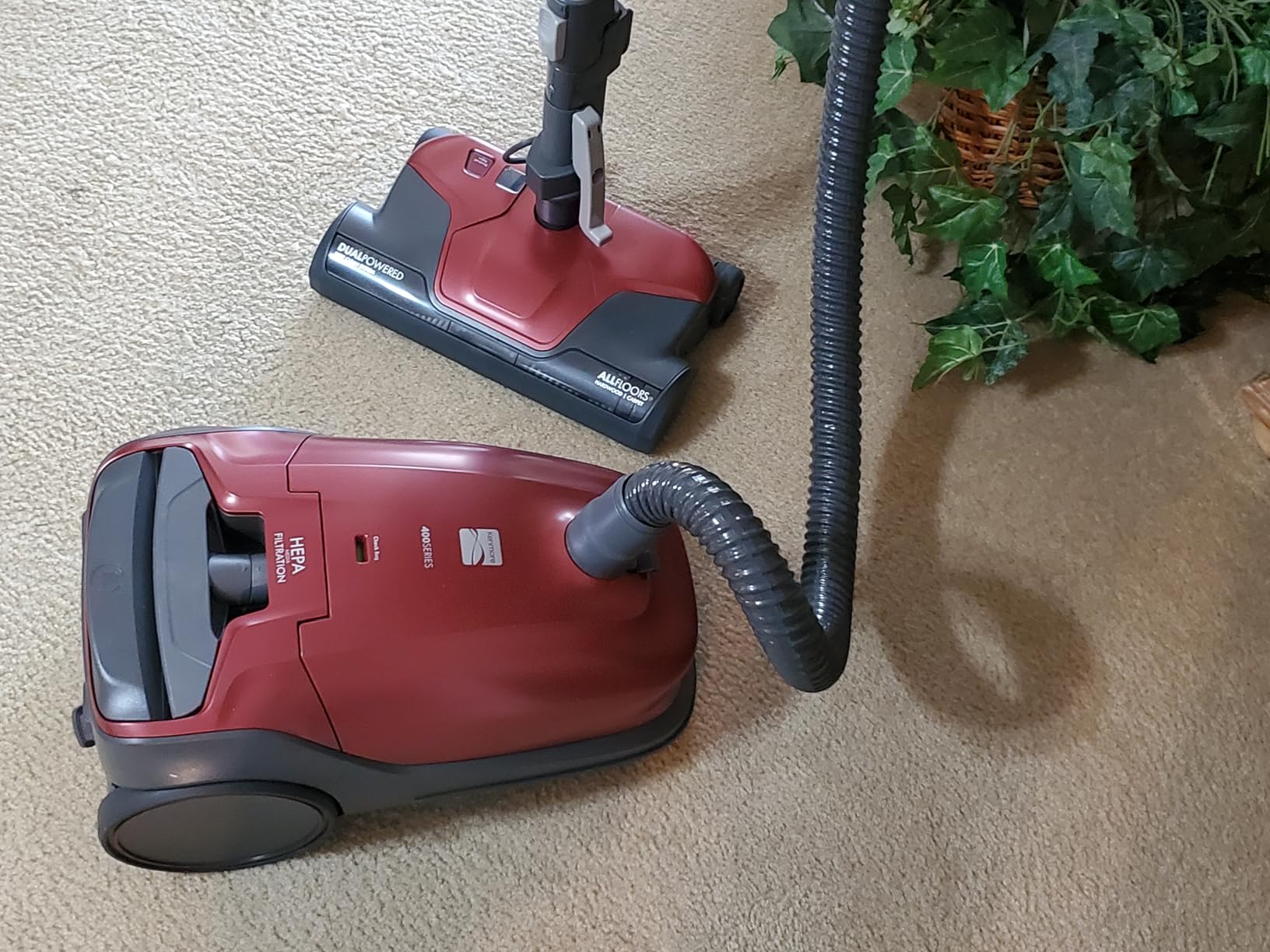 Kenmore 81414 400 Series Pet Friendly Lightweight Bagged Canister Vacuum with Extended Telescoping Wand, HEPA, Retractable Cord, and 4 Cleaning Tools-Red customer photo 1