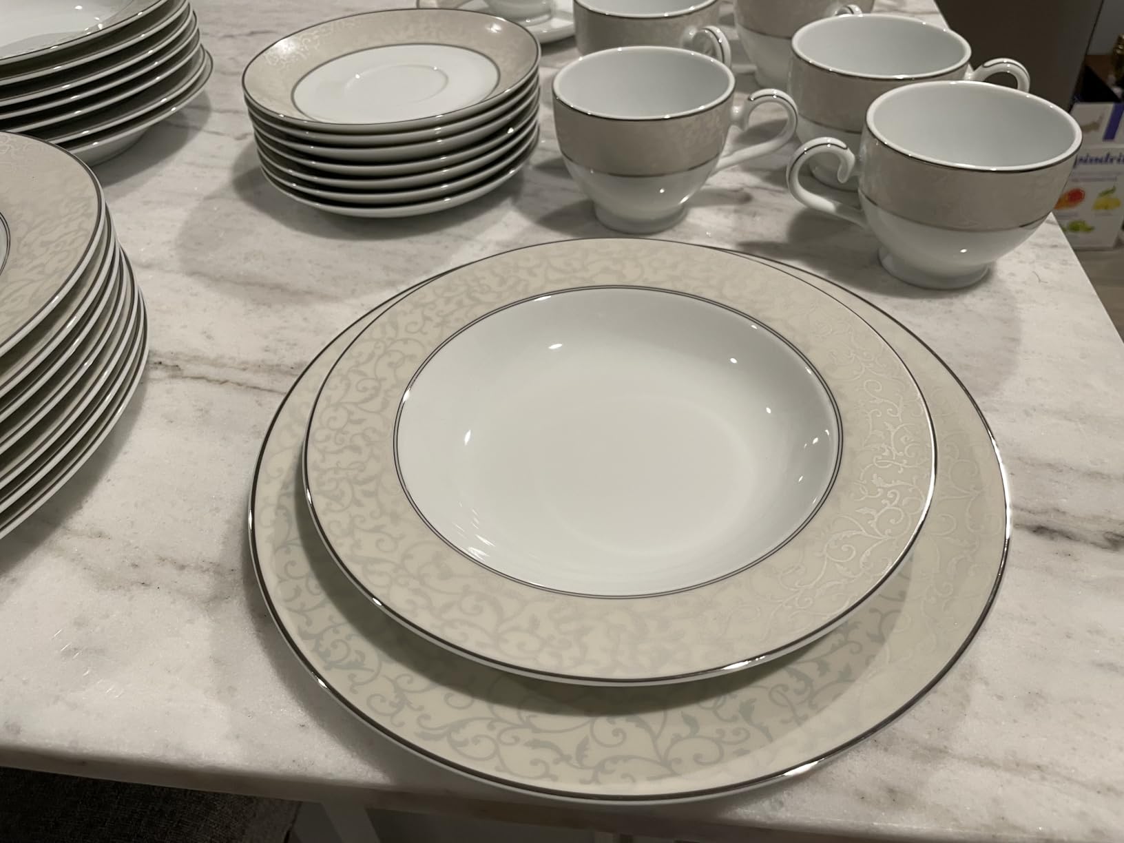 Mikasa Parchment 40-Piece Dinnerware Set, Service for 8, Durable Porcelain Plates, Bowls, and Mugs with Contemporary Design, Dishwasher Safe customer photo 2